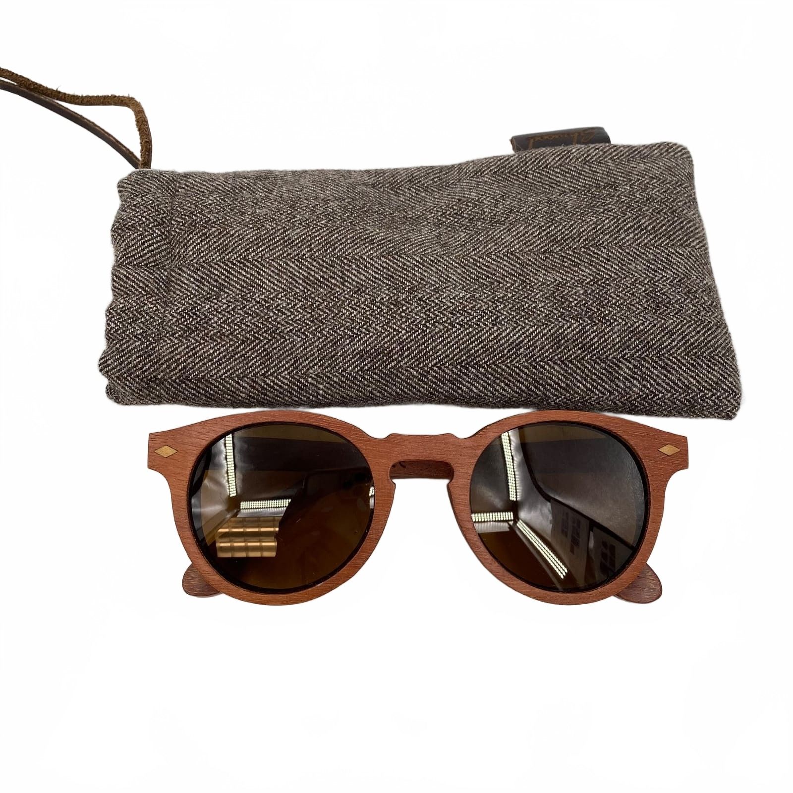 Shwood Brown Wood Frame Sunglasses