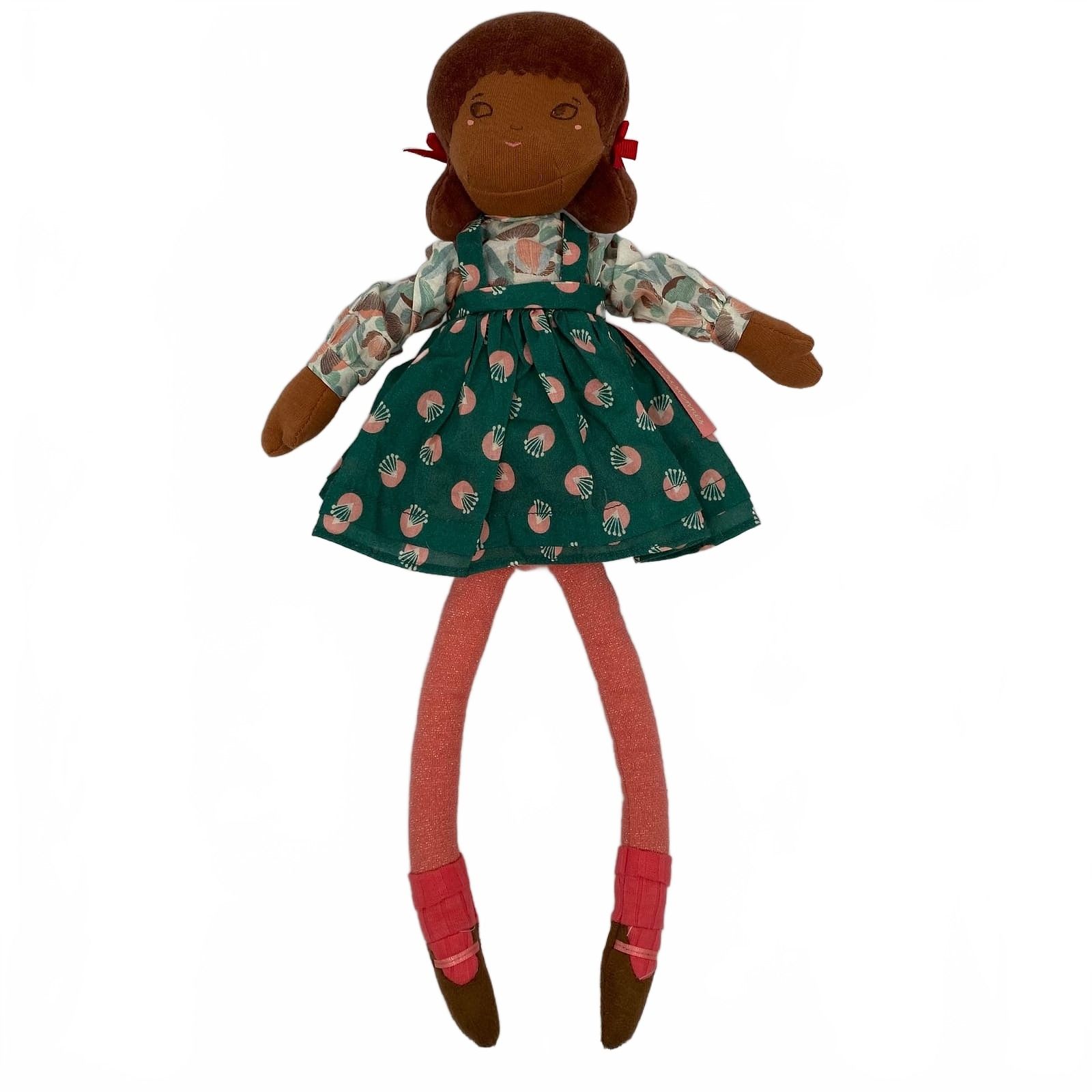 Moulin Roty Green Pink Stuffed Animal