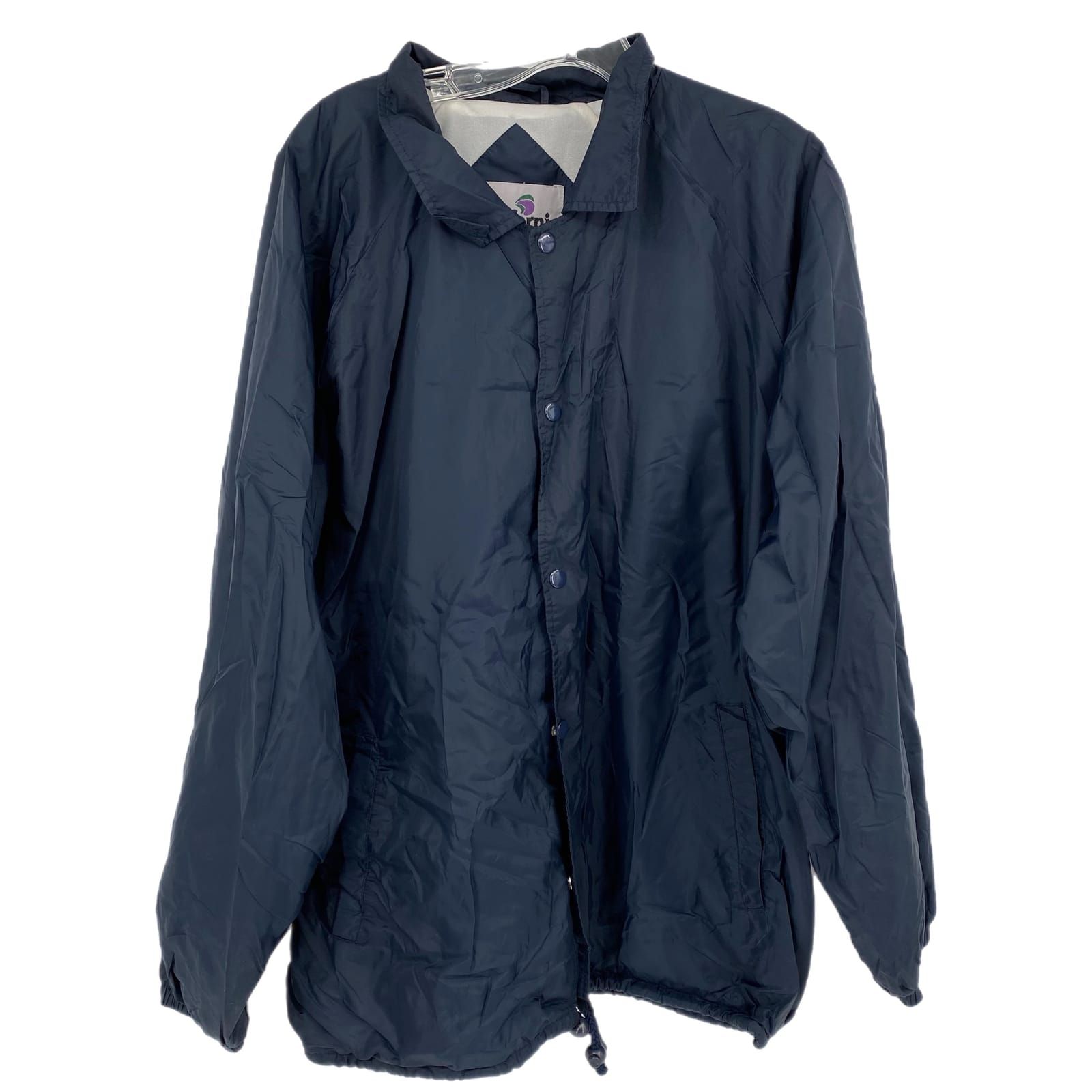 California Outerwear Blue Button Up Bomber Jacket