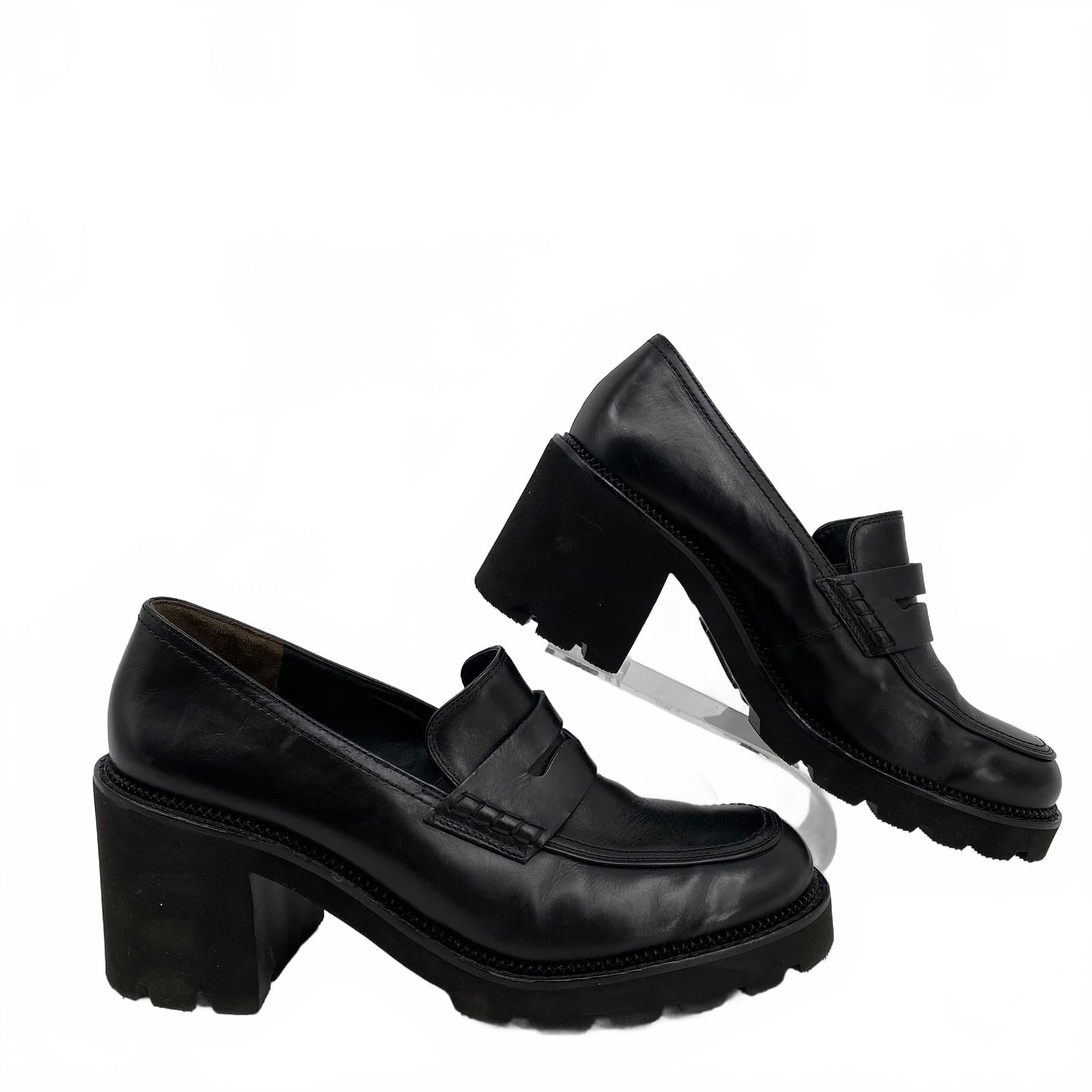 Paul Green Black Janice Heeled Loafer