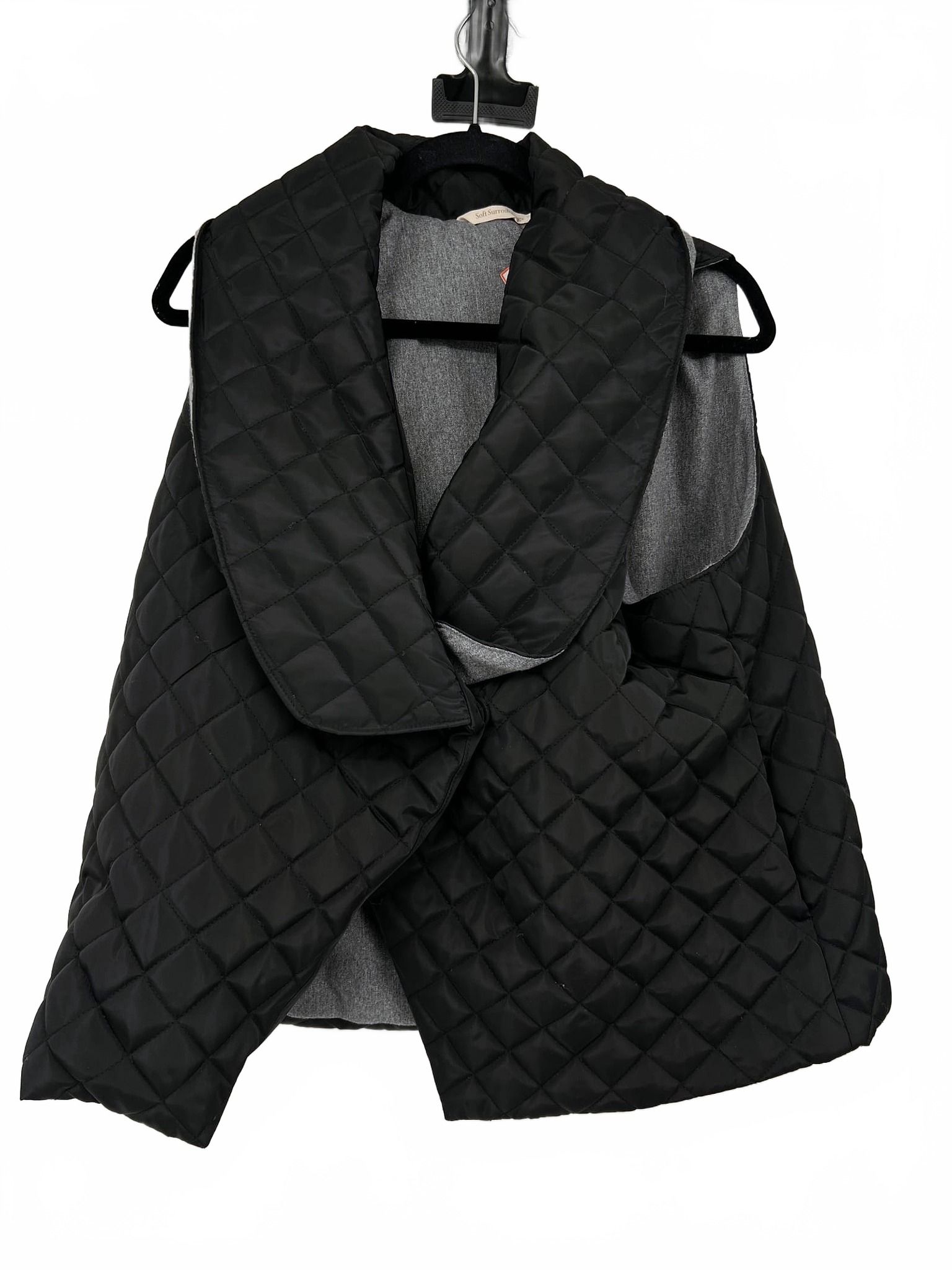 Soft Surroundings Black Quilted Vest