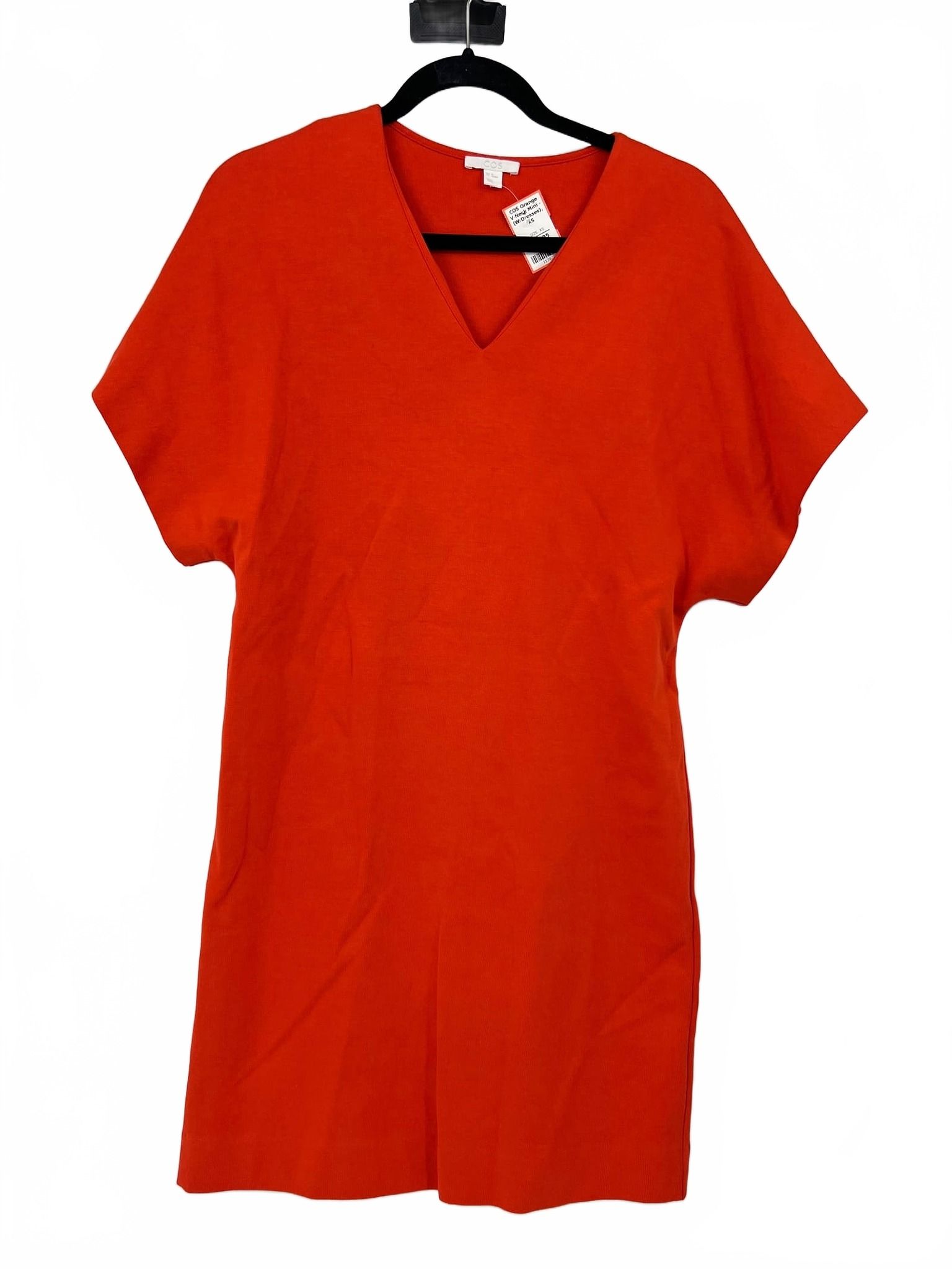 COS Orange Cotton Midi Shirt Dress