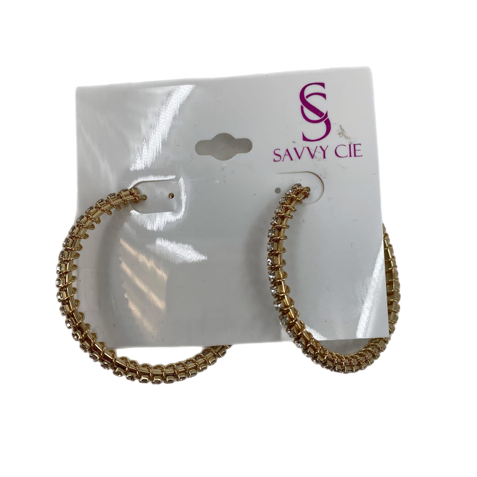 Savvy Cie Gold Plated Hoops Earrings
