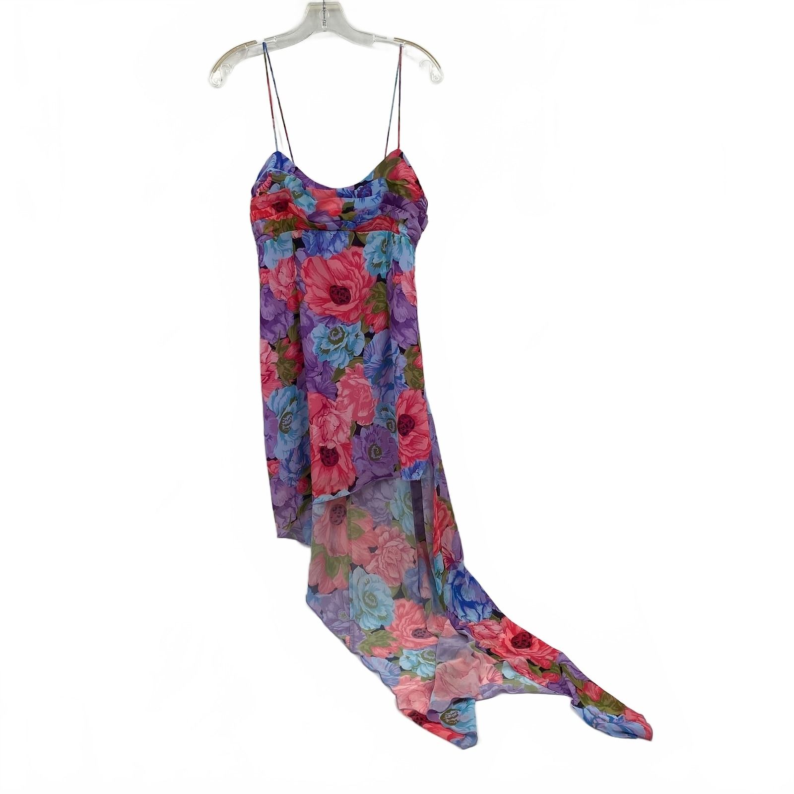 Lovers + Friends Mini Dress Purple Floral Hi-Low