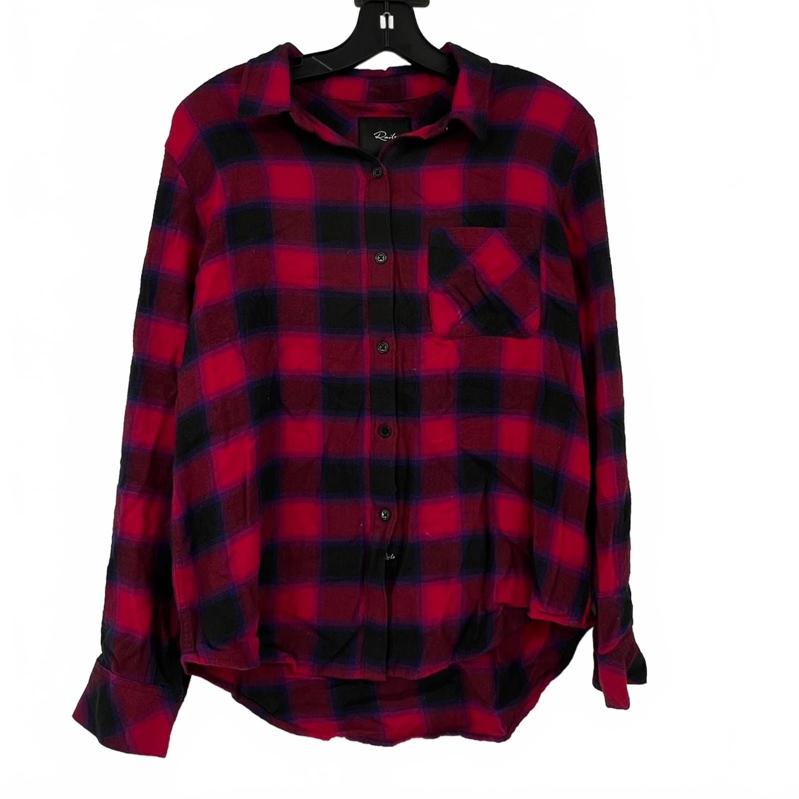 Rails Red Slack Plaid Button Up