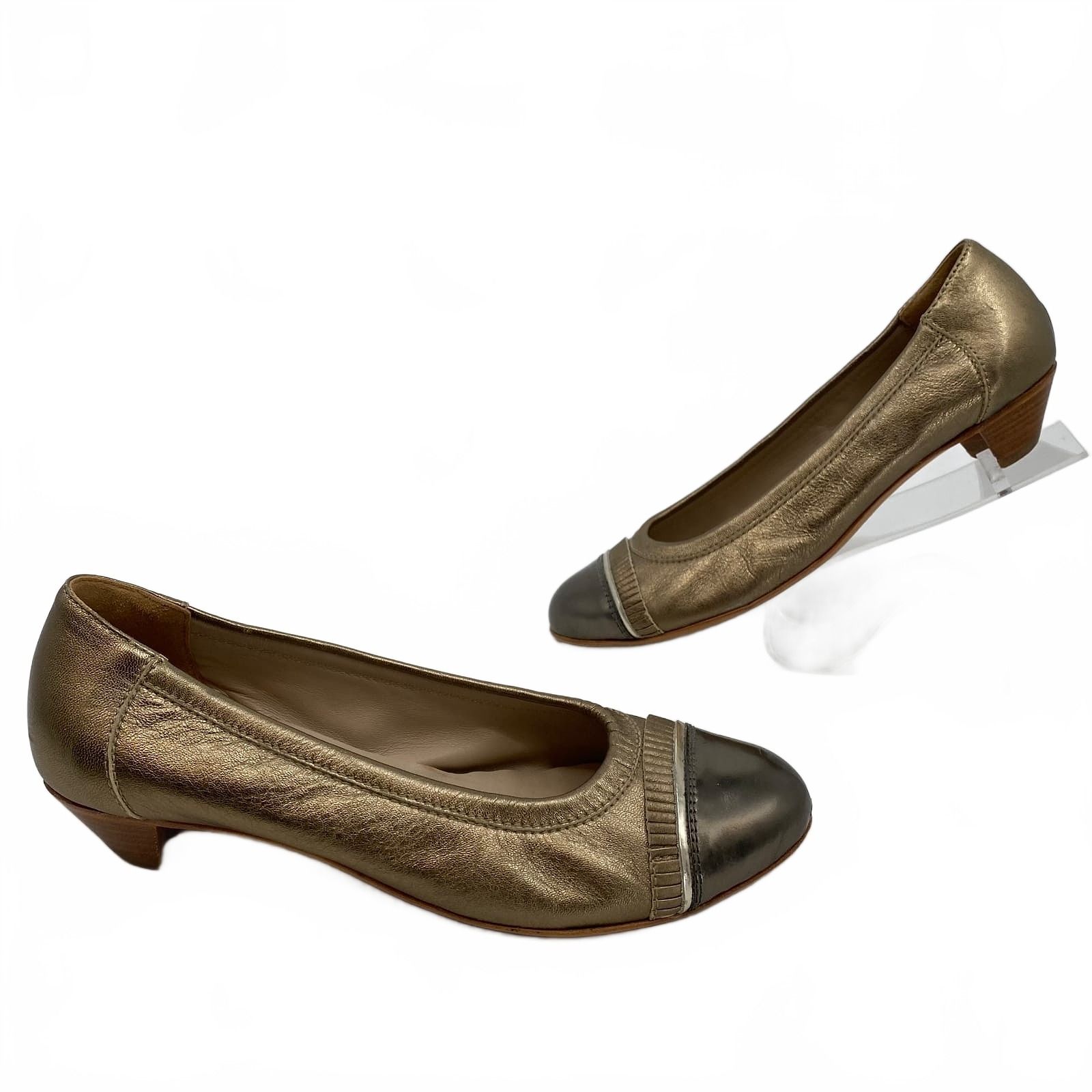 Agl Gold Silver Heels Stiletto