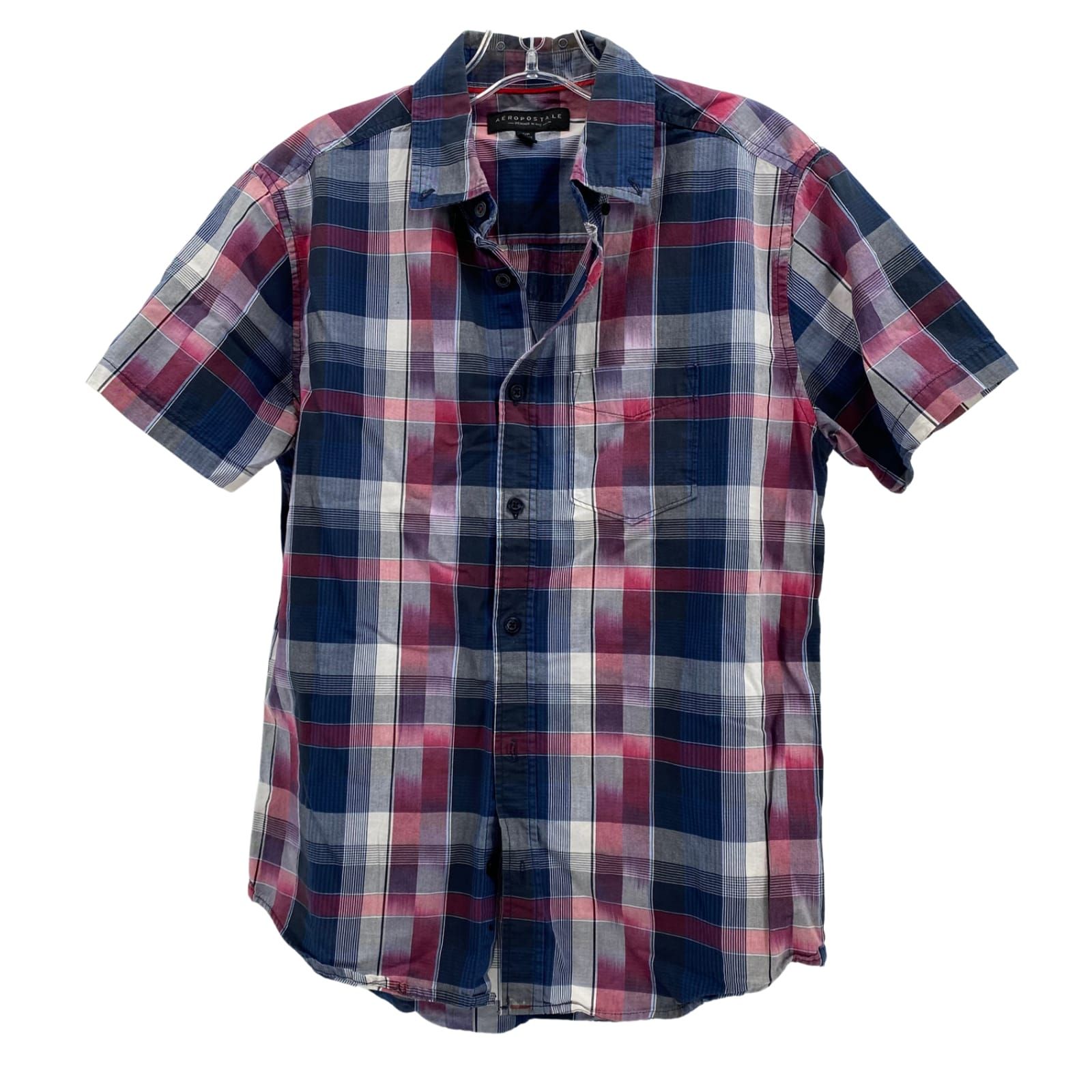 Aeropostale Blue Casual Button-Up Shirt