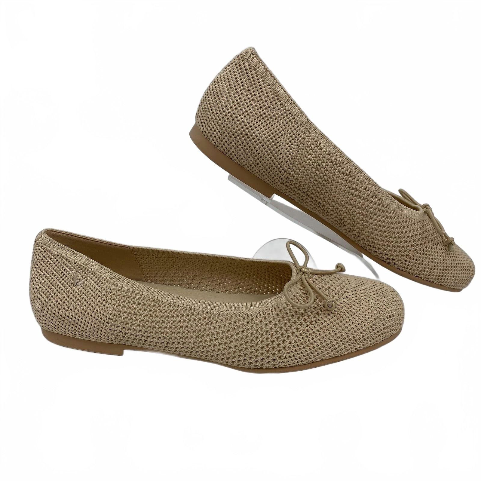 Vivaia Beige Knit Ballet Flats