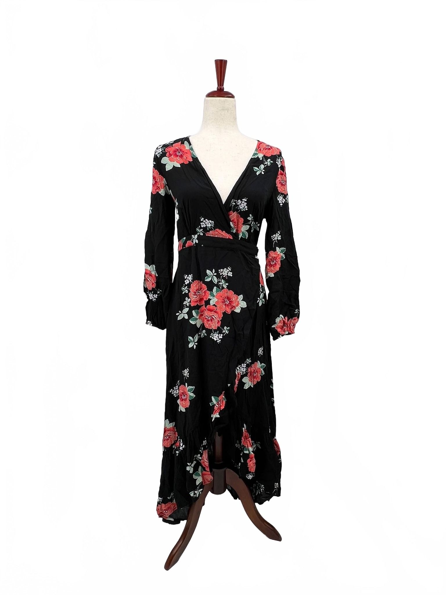Cotton Candy la Wrap Dress Black