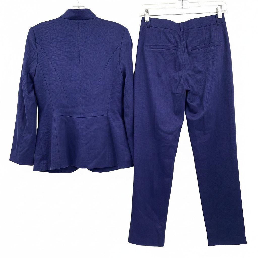Mary Crafts Navy Blazer & Trousers 2-Piece Set