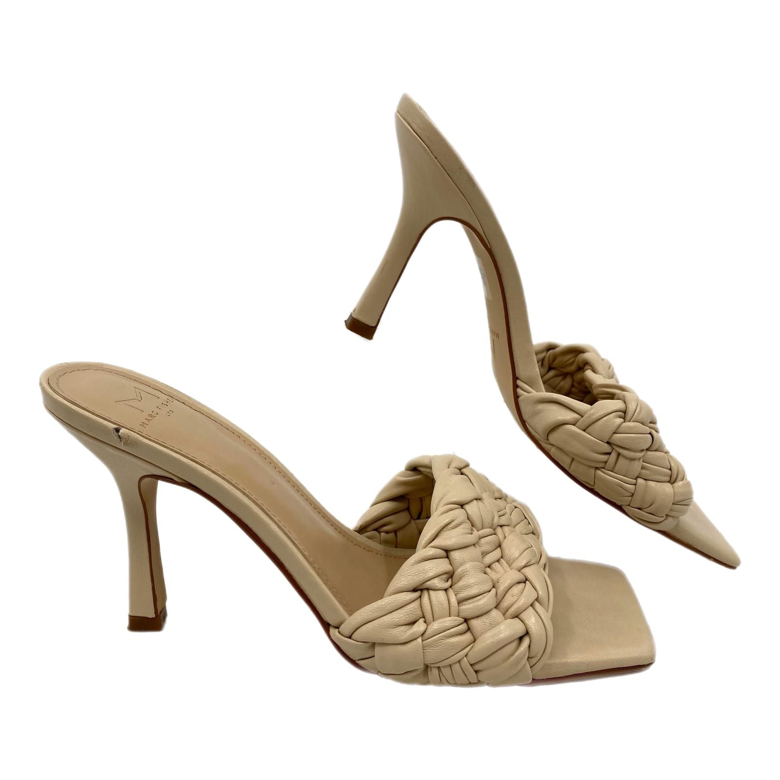 Marc Fisher Beige Leather Stiletto Heels