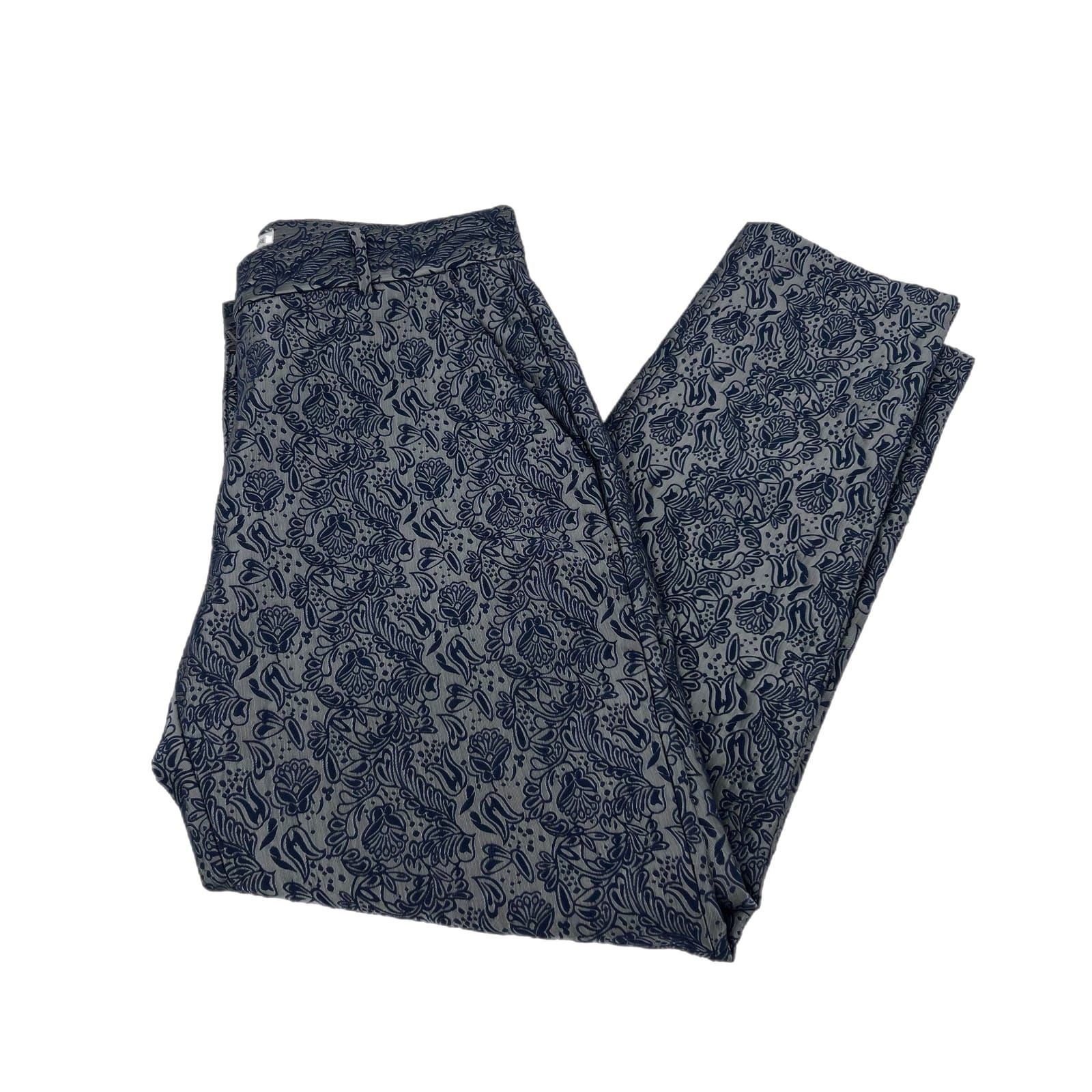 Lucca Couture Navy Floral Trousers