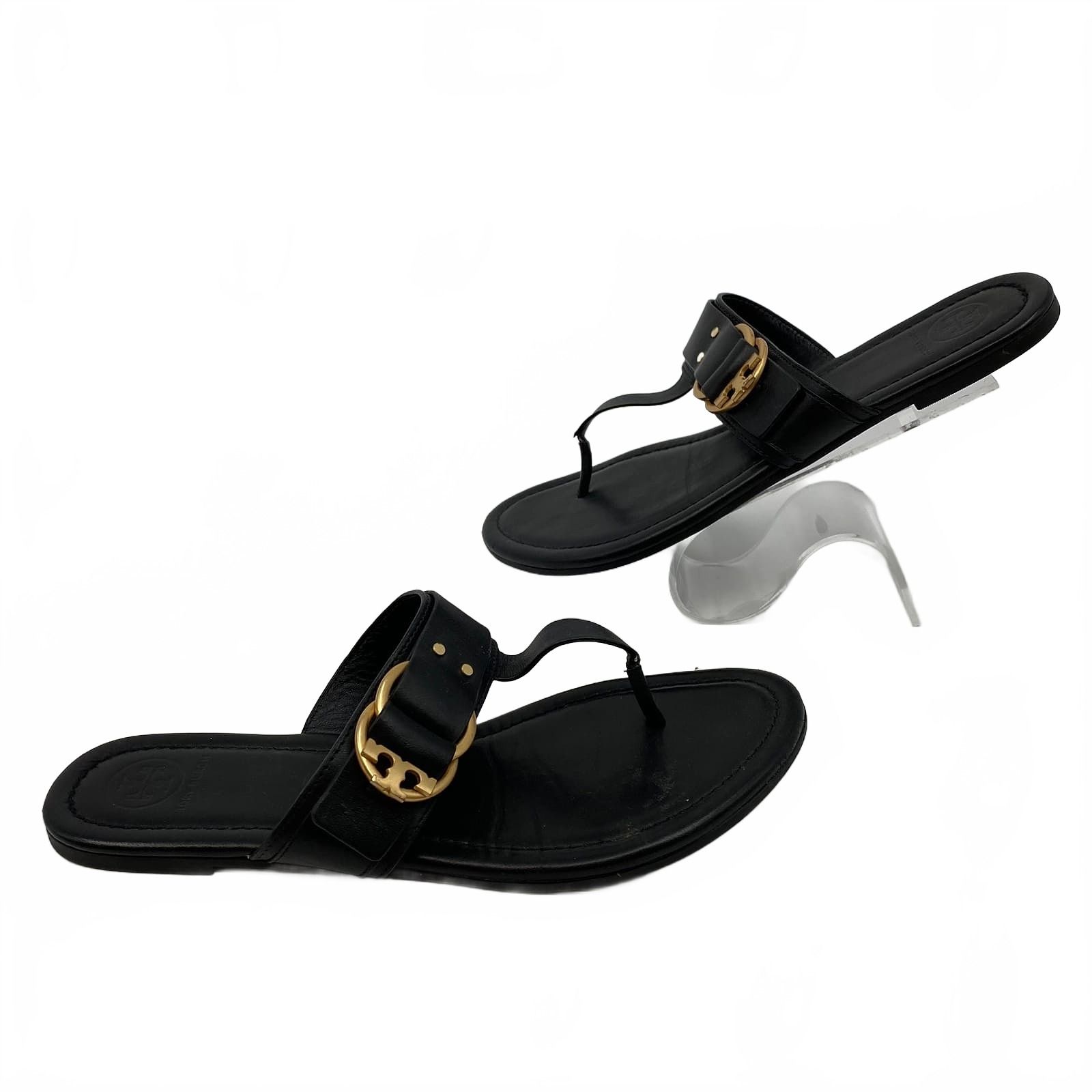 Tory Burch Black Leather Sandals