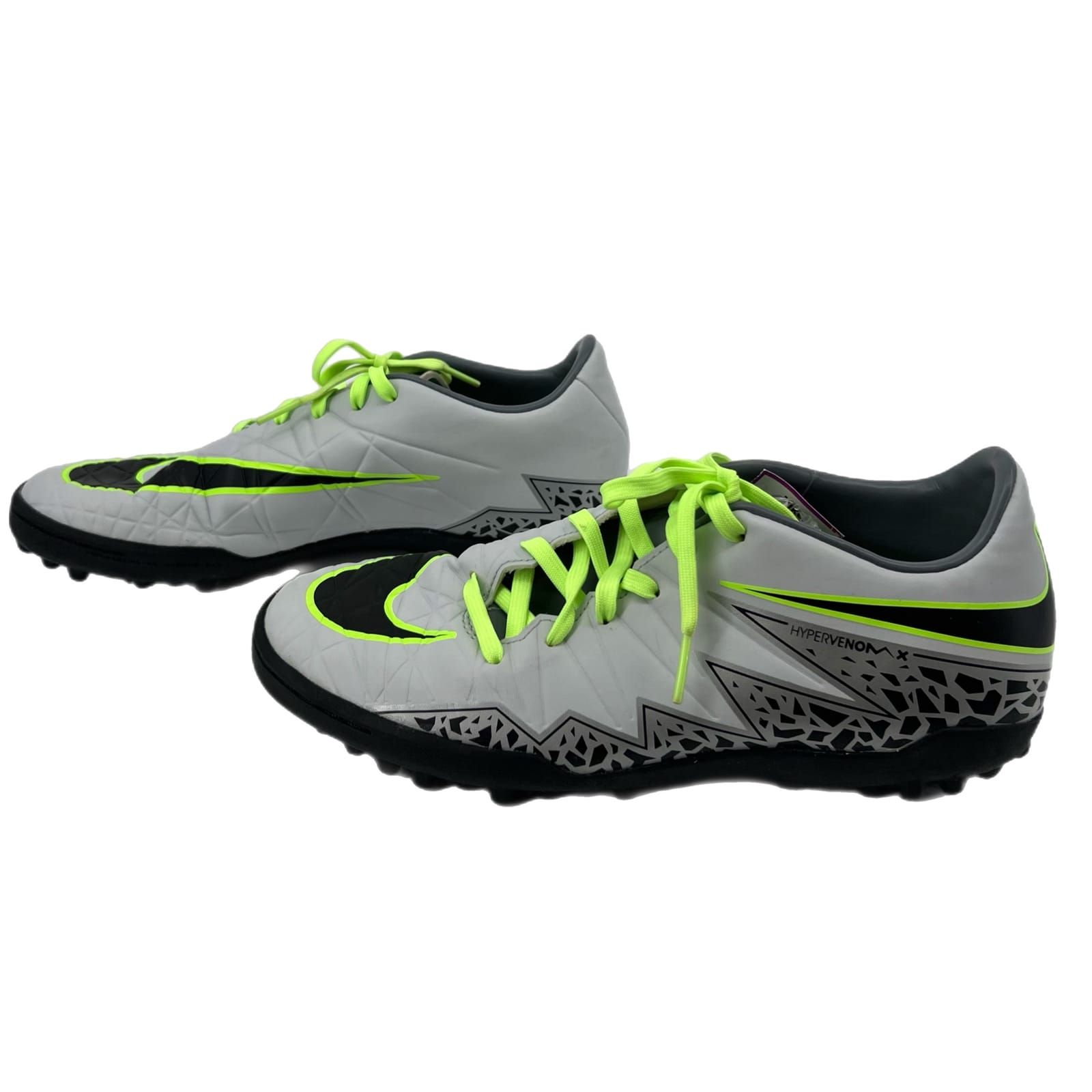 Nike Hypervenom Gray & Neon Green Athletic Shoes