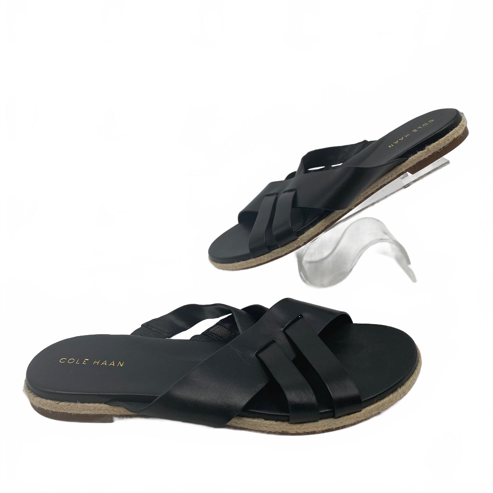 Cole Haan Black Sandals Slip-On
