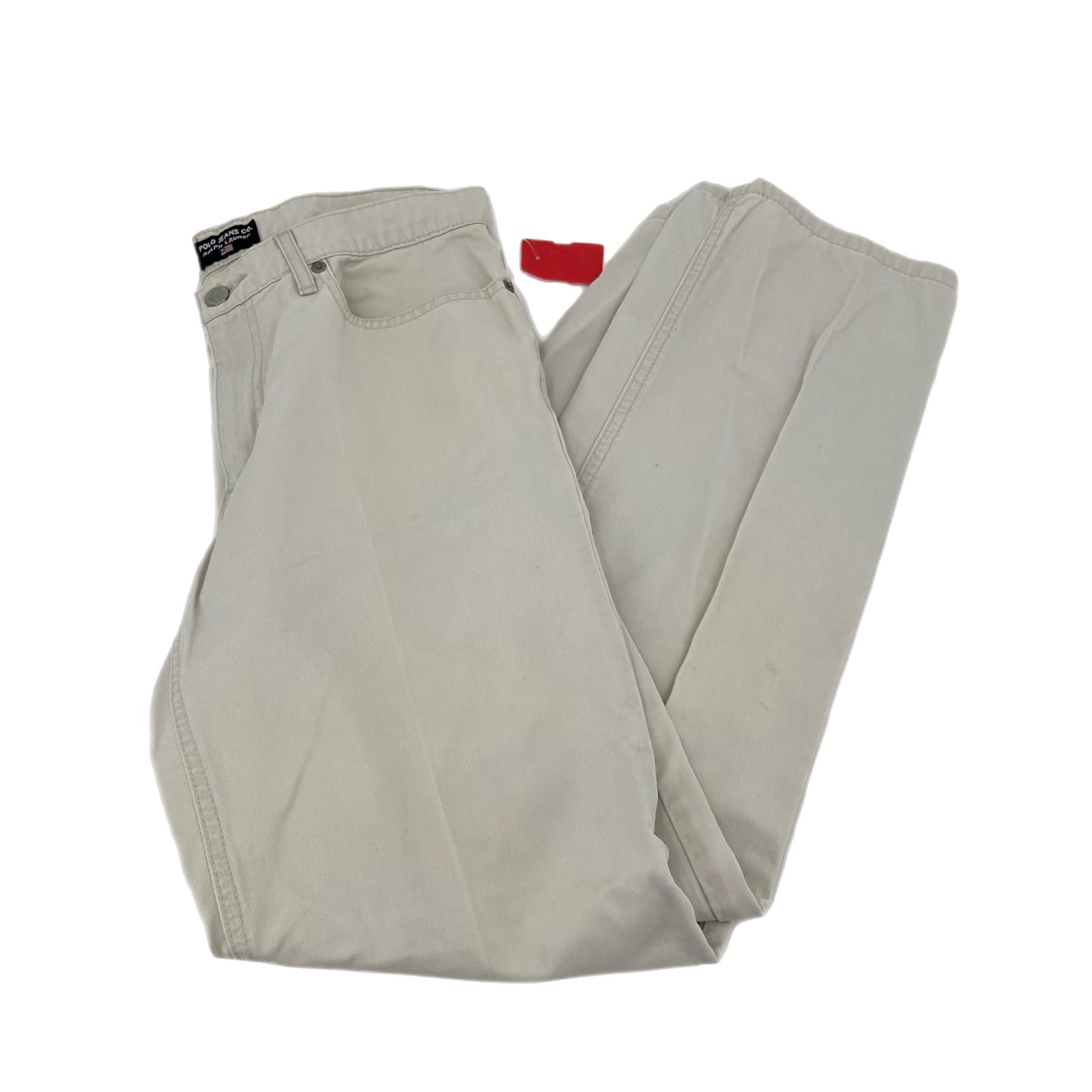 Polo by Ralph Lauren White Cotton Straight Leg Pants
