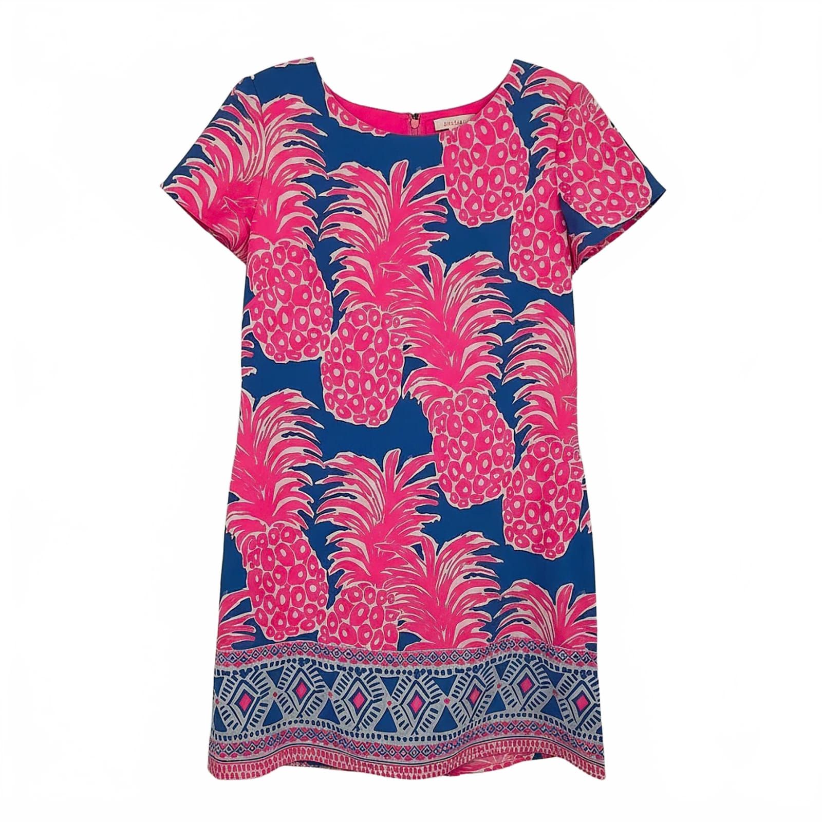 Lilly Pulitzer Pink/Blue Midi Dress with Built-in Shorts