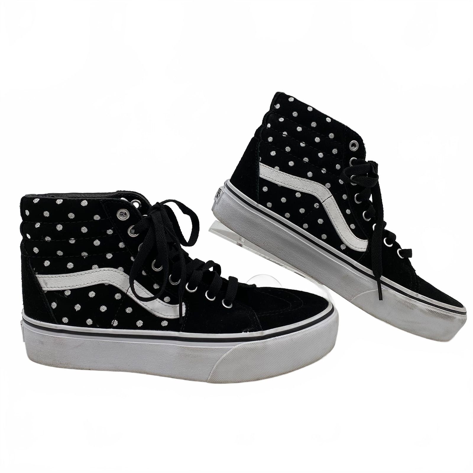 Vans Black White Platform Polka Dot Old Skool Sneakers