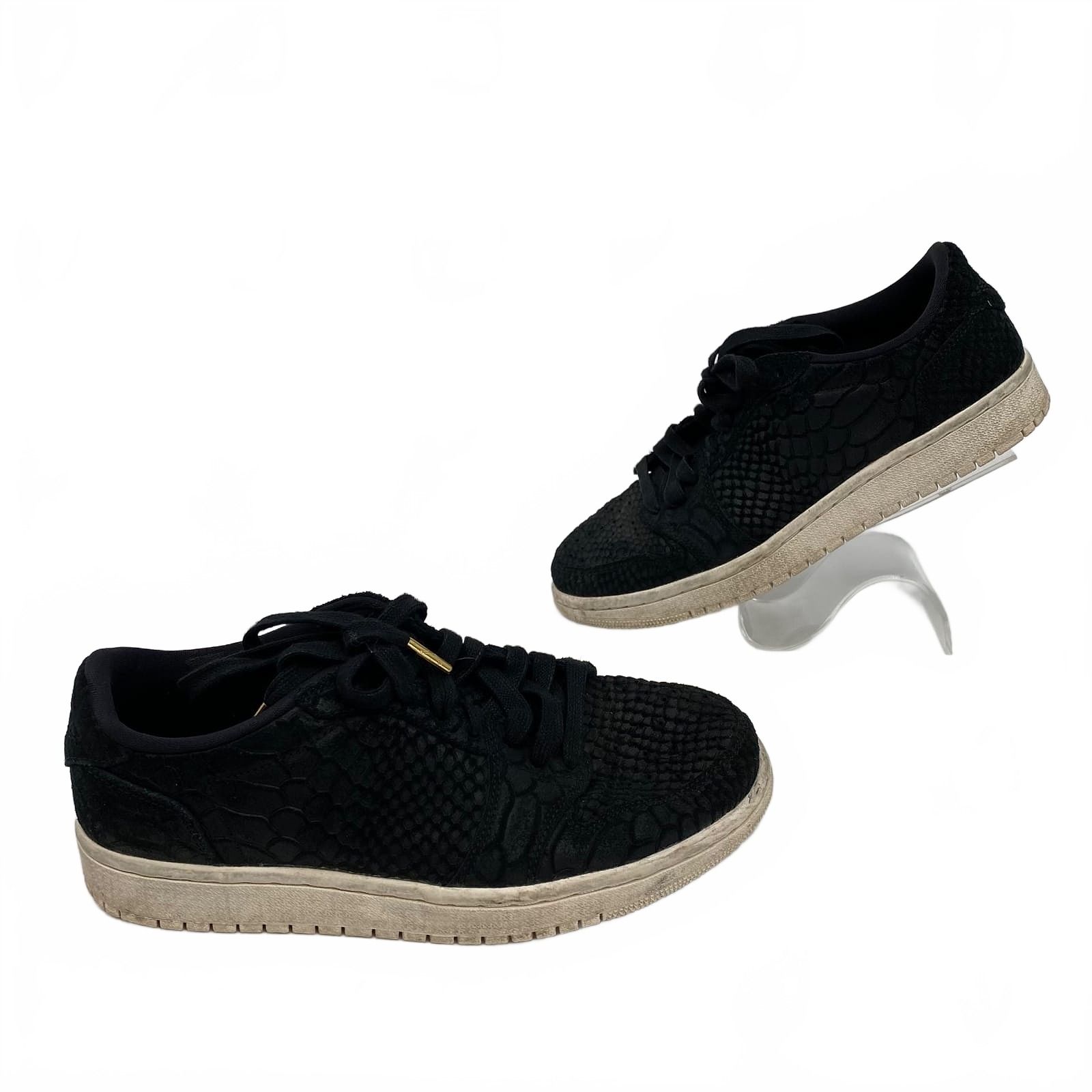 Jordan Black Retro Low Python Sneakers