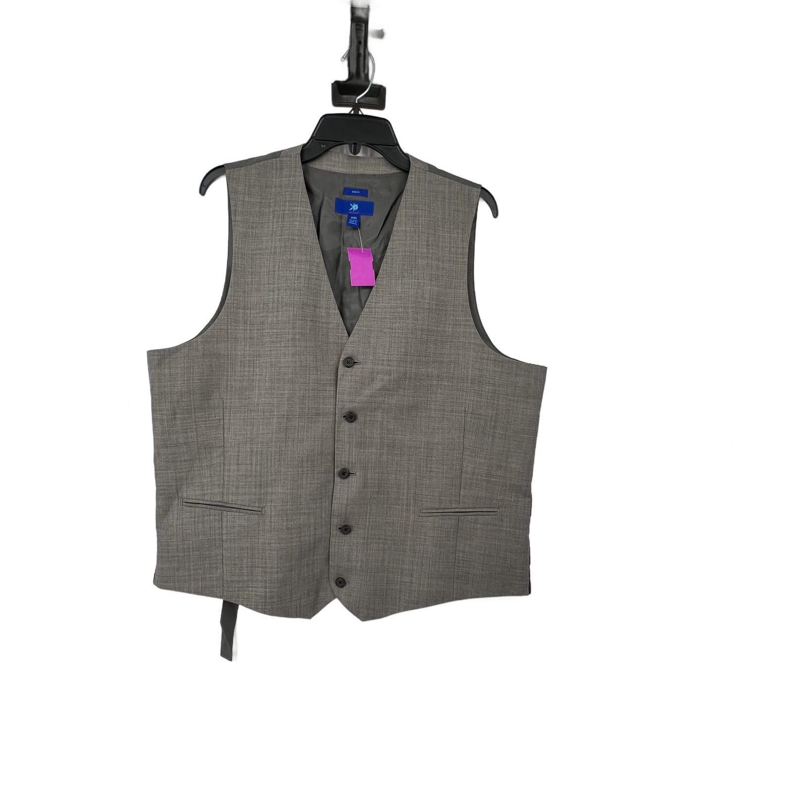 Egara Gray Wool Suit Vest