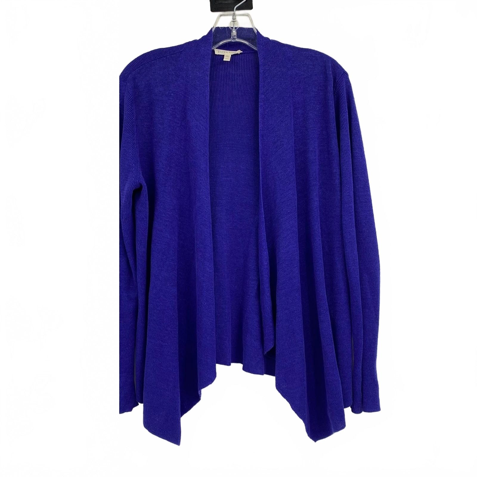 Eileen Fisher Blue Linen Cardigan