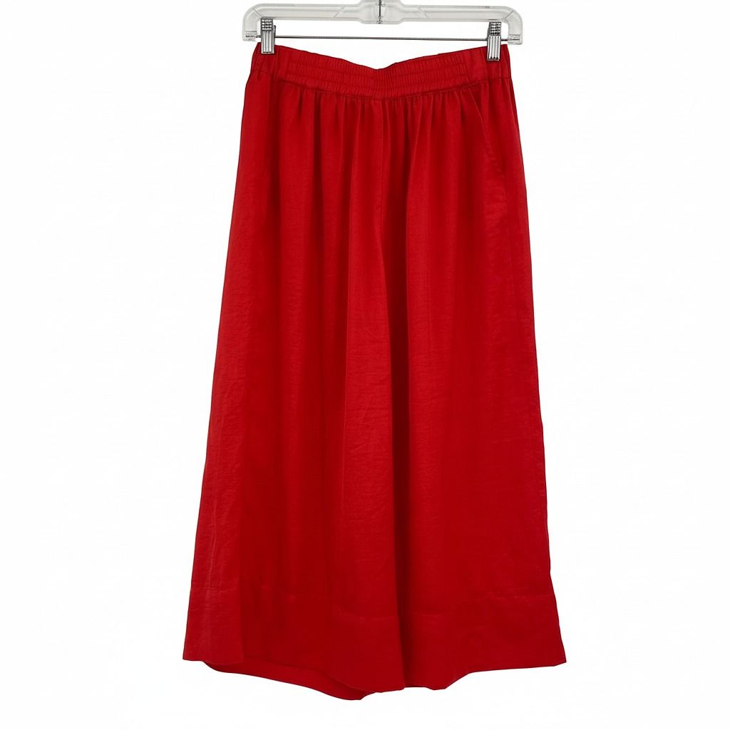 Second Female Red Minga Satin Cropped Trousers