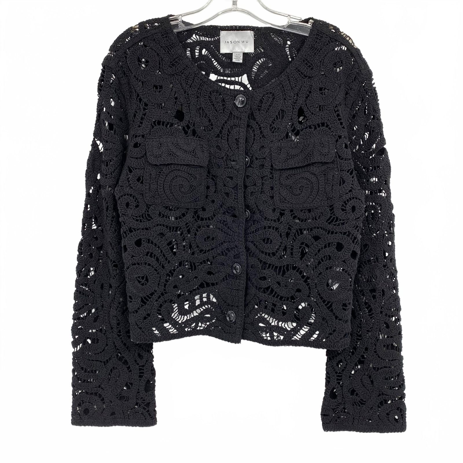 Jason Wu Black 100% Cotton Cardigan