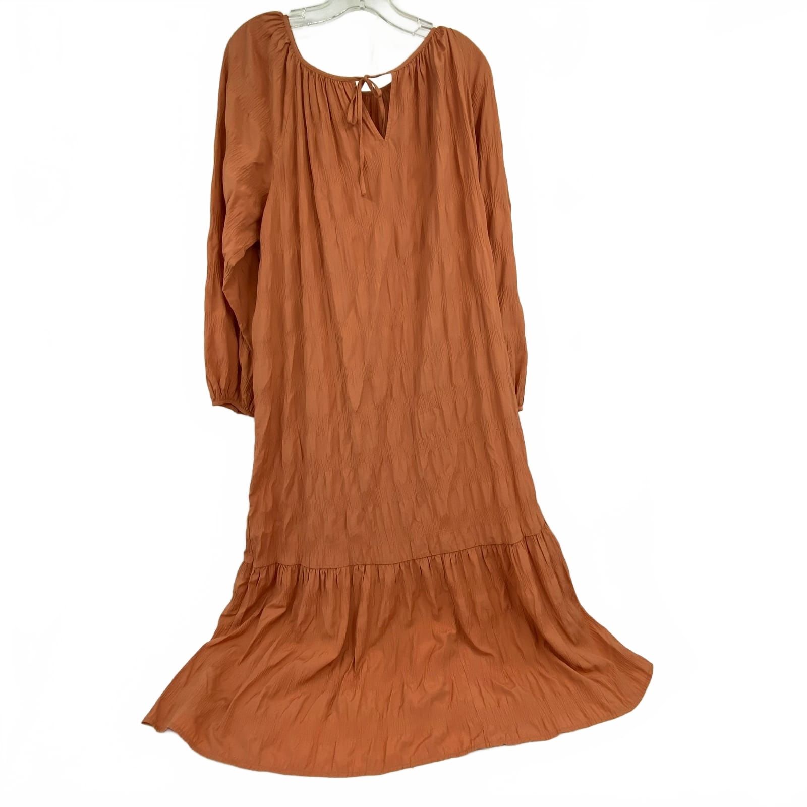 Elizabeth and James Orange Large Sleeve Maxi Dress