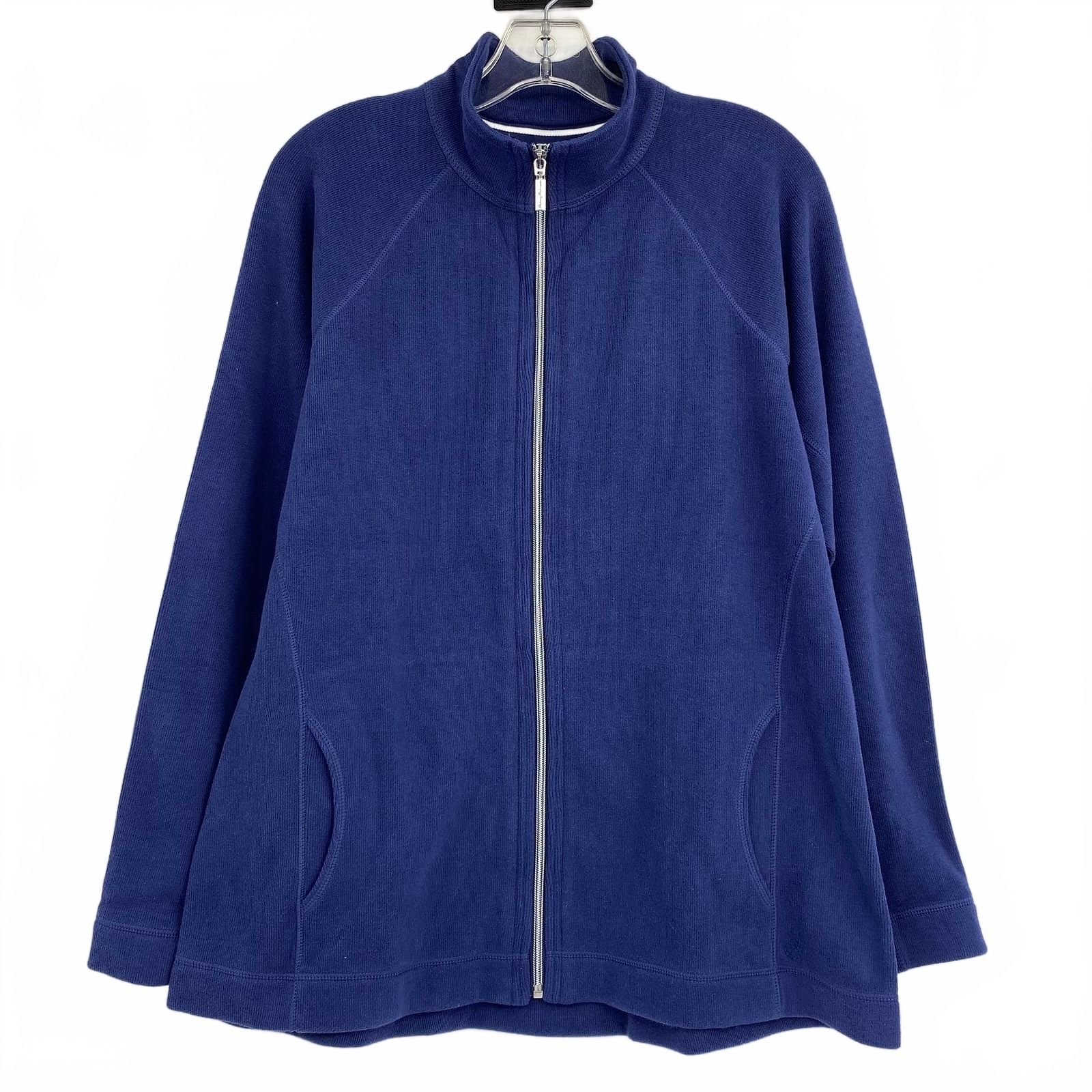 Tommy Bahama Blue Knit Zip-Up Jacket
