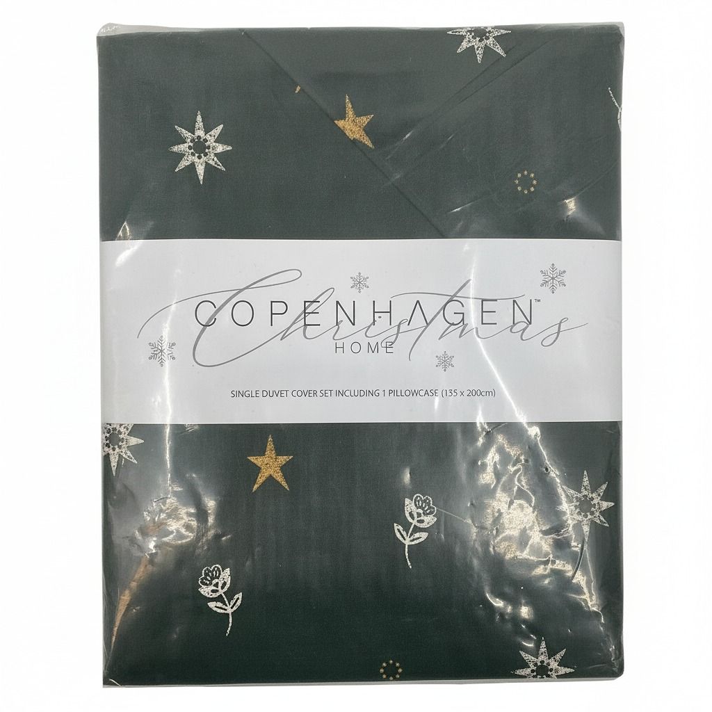 Copenhagen Home Green Oh Christmas Tree Duvet Cover Set