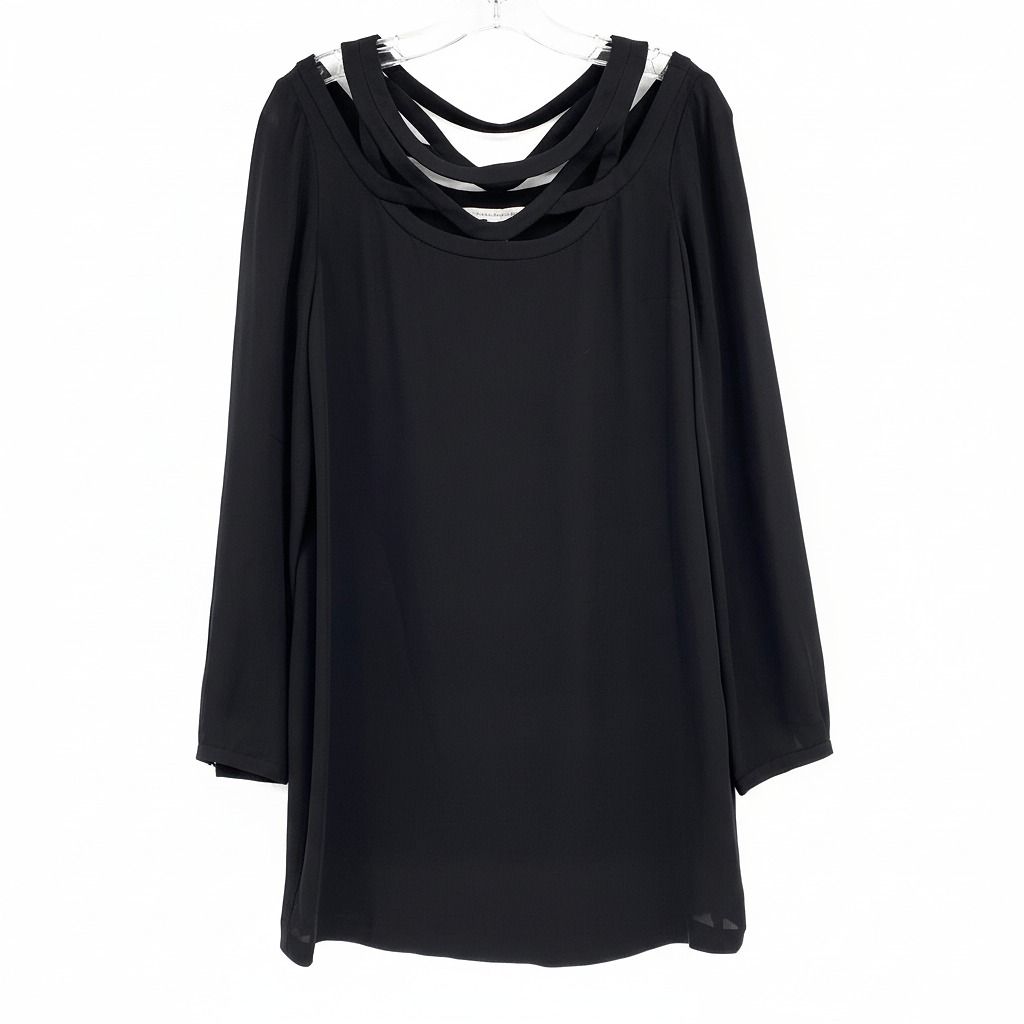 Diane Von Furstenberg Black Melanie Cut-Out Mini Dress