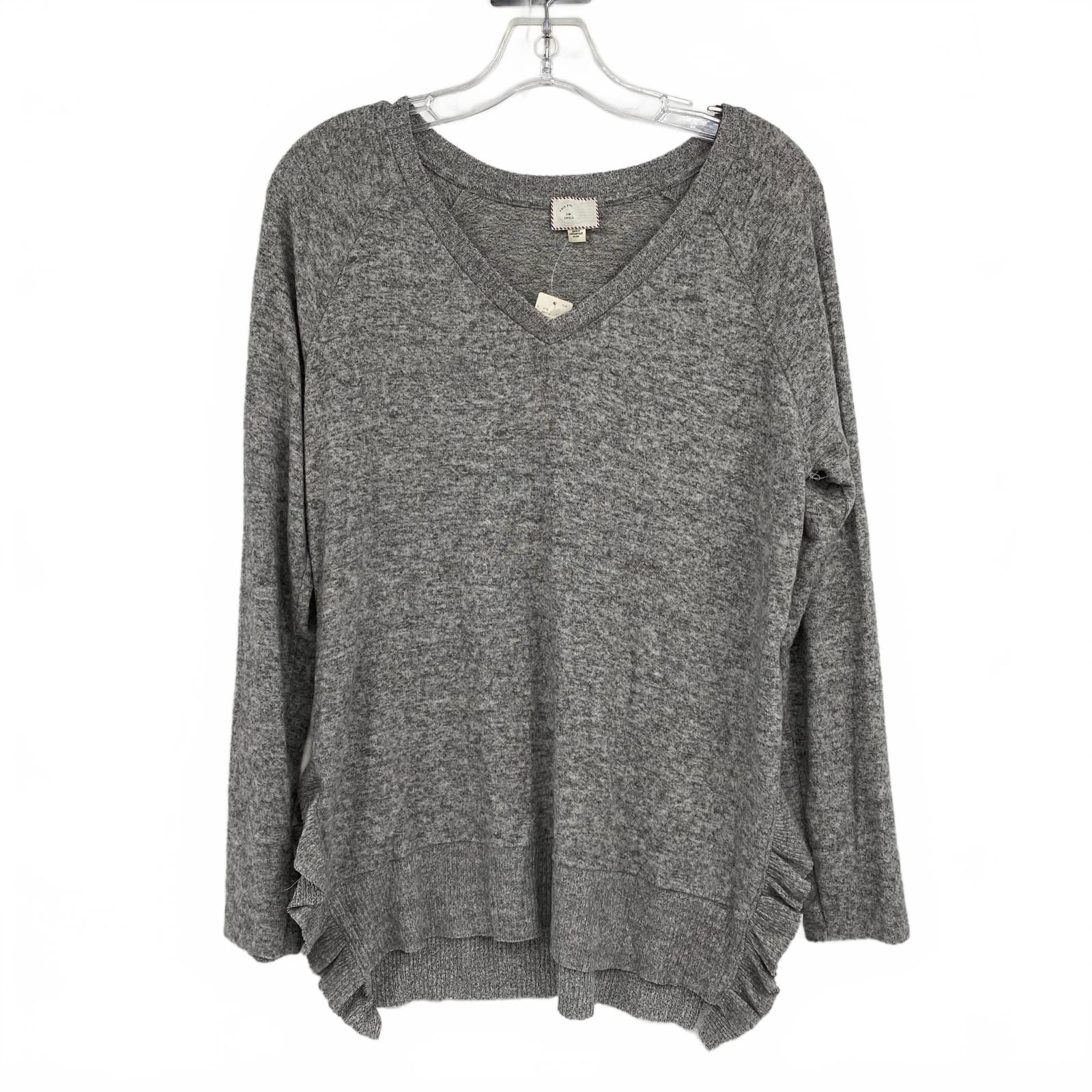 Postmark Gray Ruffle Tee