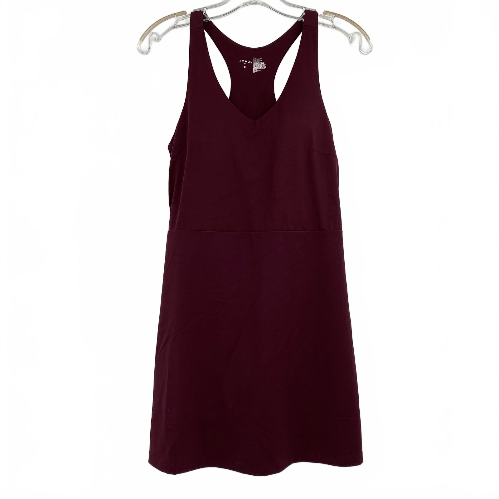 Soma Burgundy Athletic Romper Dress