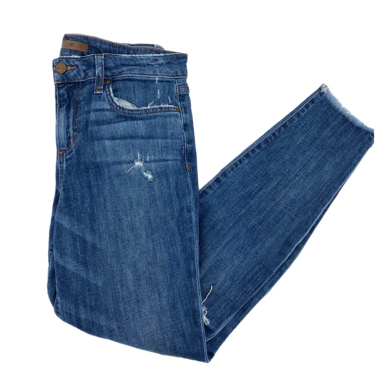 Joe's Jeans Blue Mid-Rise Straight Leg Jeans