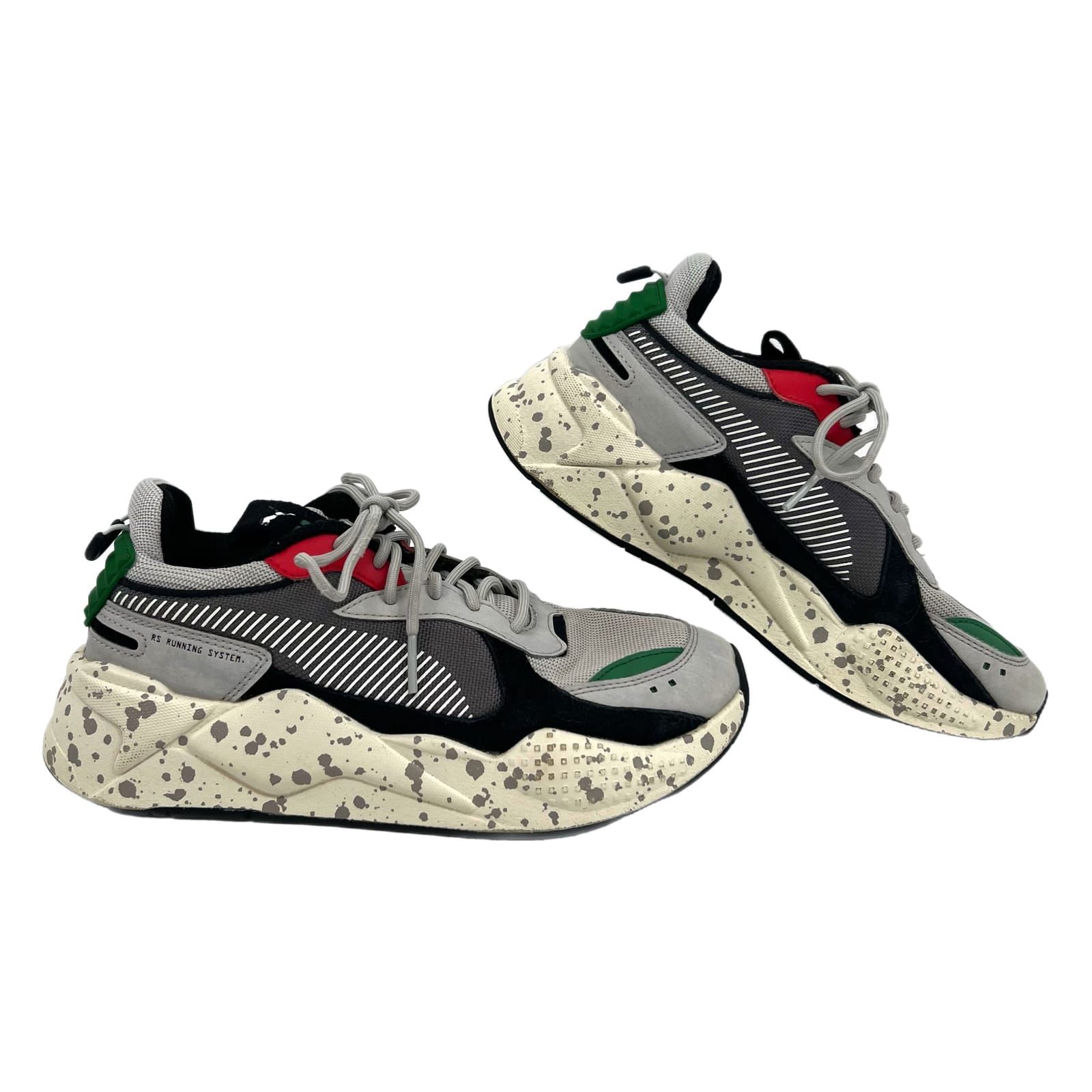Puma Gray Green Running System Sneakers