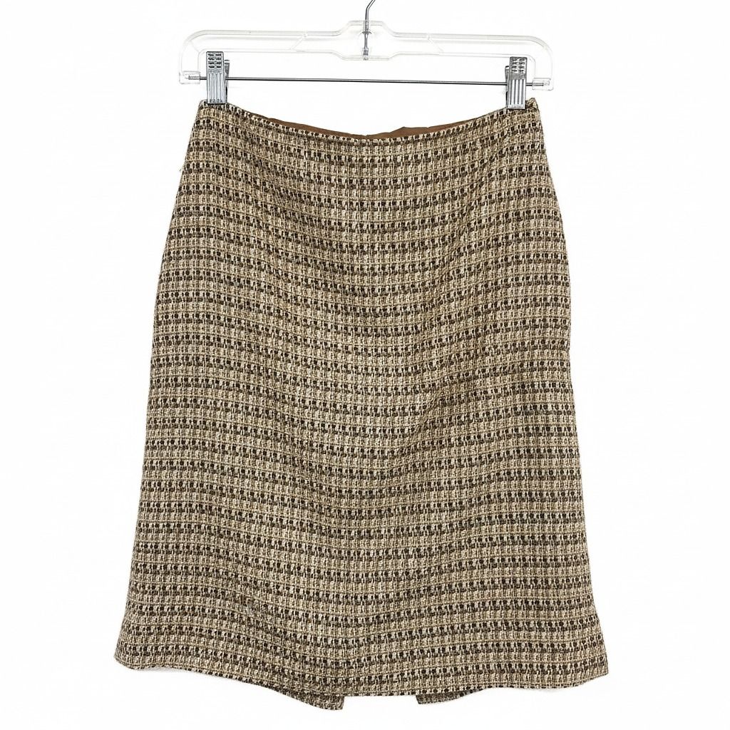 Theory Beige Wool-Angora-Cashmere Pencil Skirt