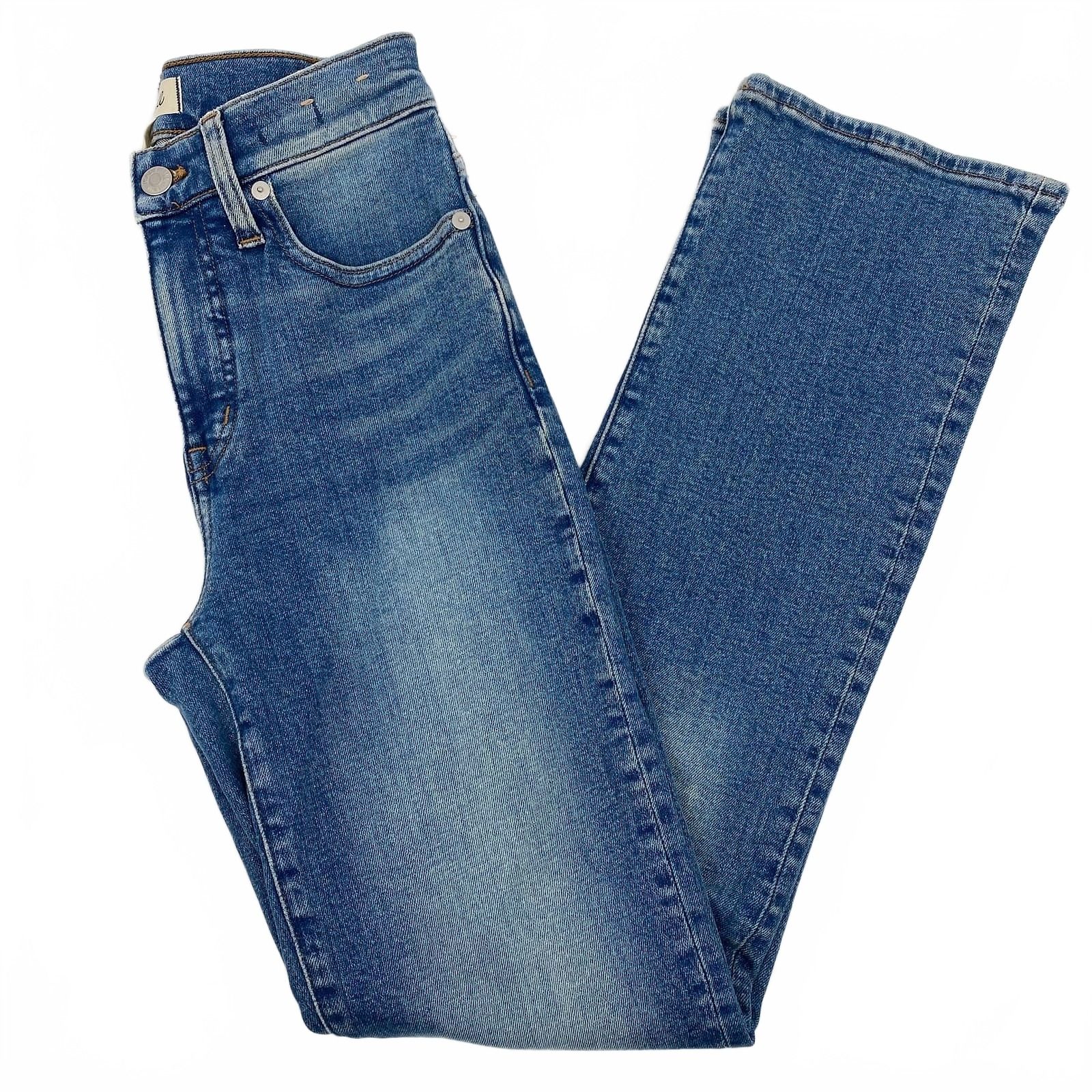 Madewell Medium Wash Mid-Rise Kick Out Bootcut Jeans