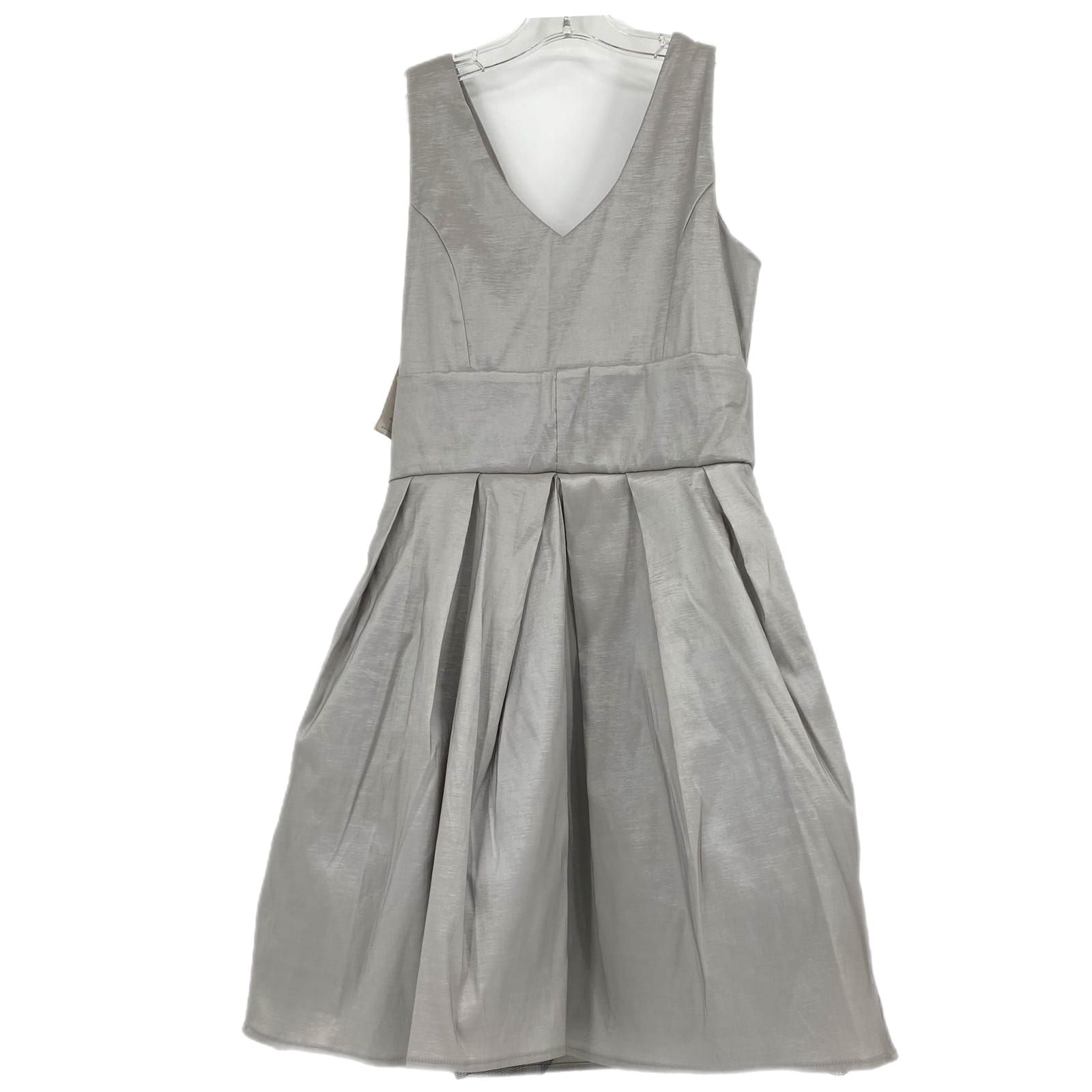 Silver Fit & Flare Mini Dress