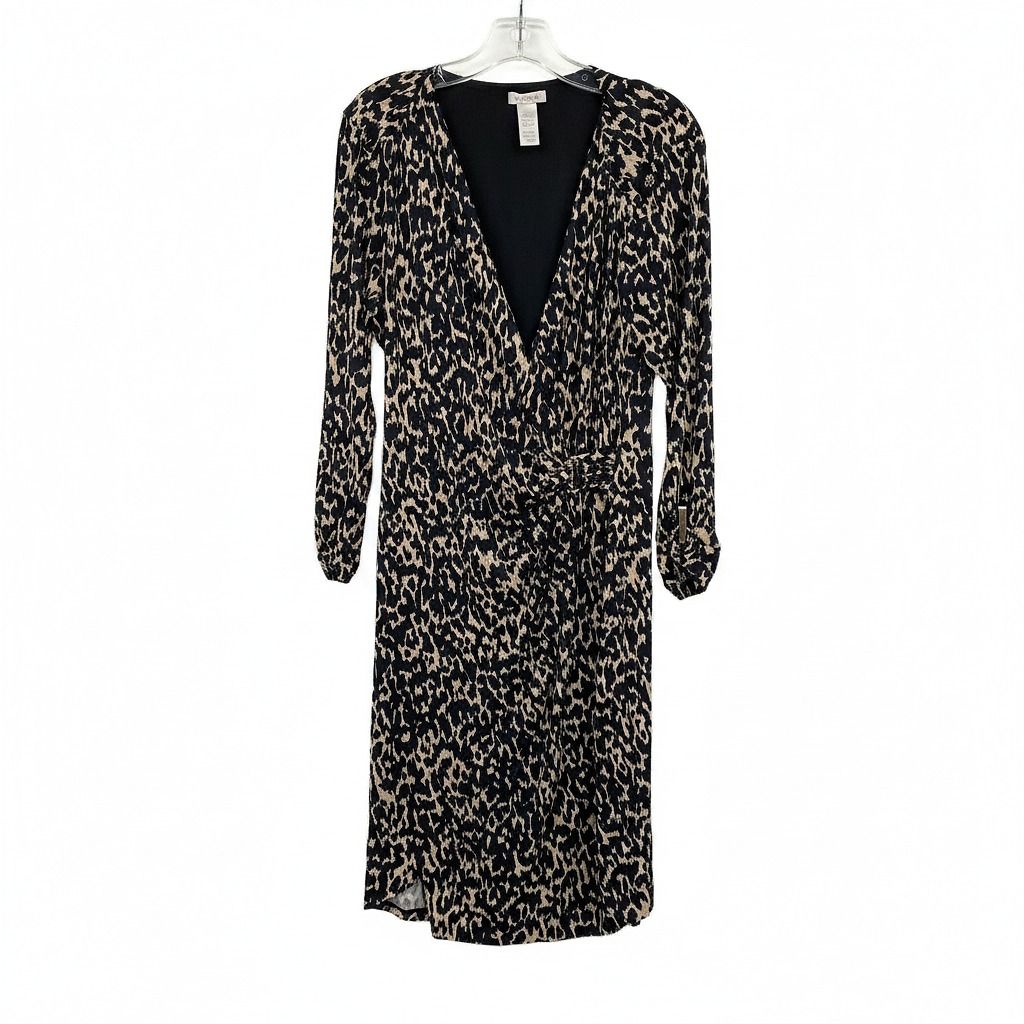 Cache Black Midi A‑Line Dress
