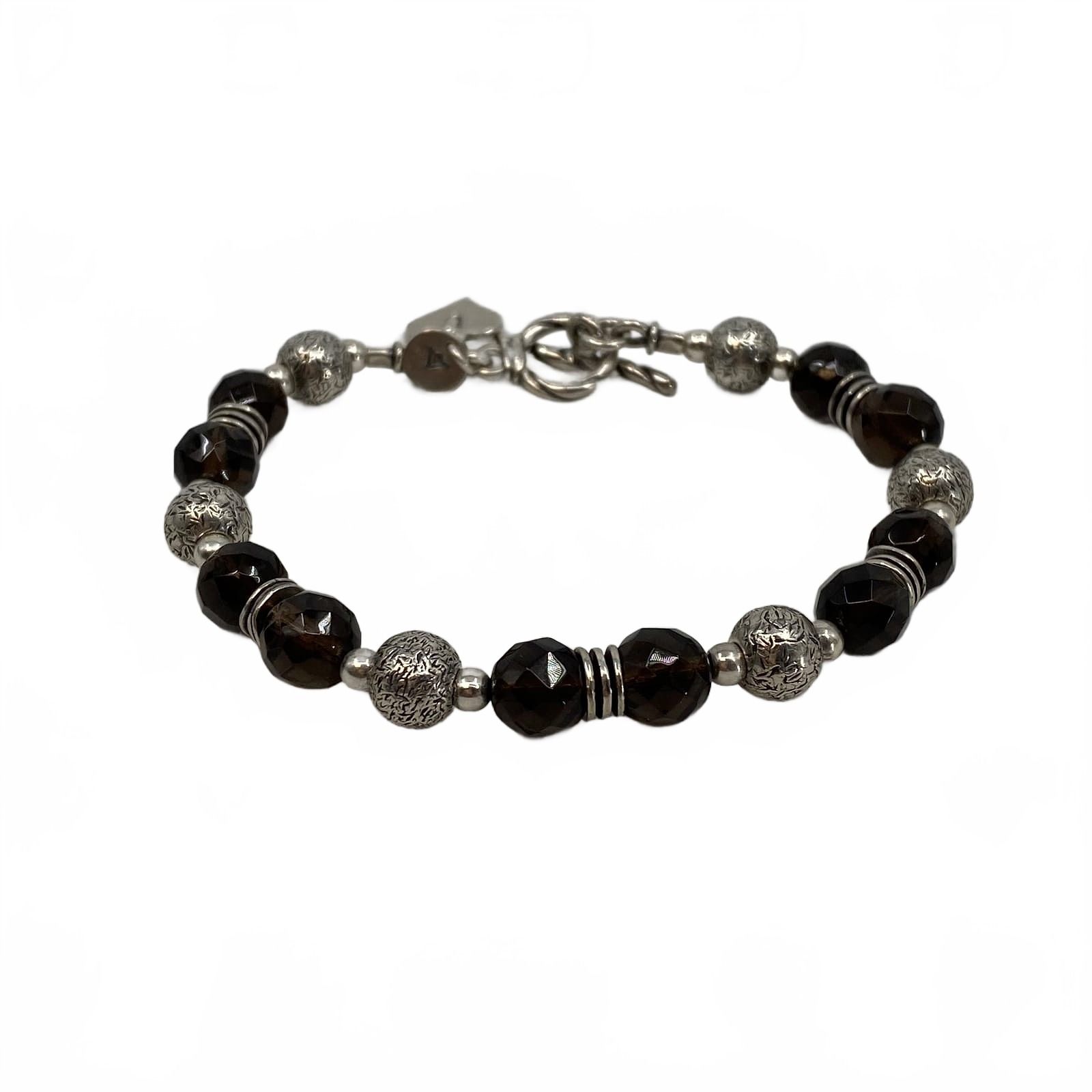 Silpada Brown Silver Bracelet Smokey quartz bead 925