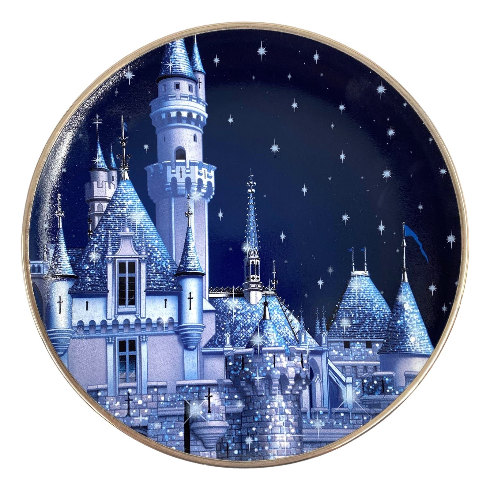 Disneyland 60 Diamond Celebration Blue Collectible Plate