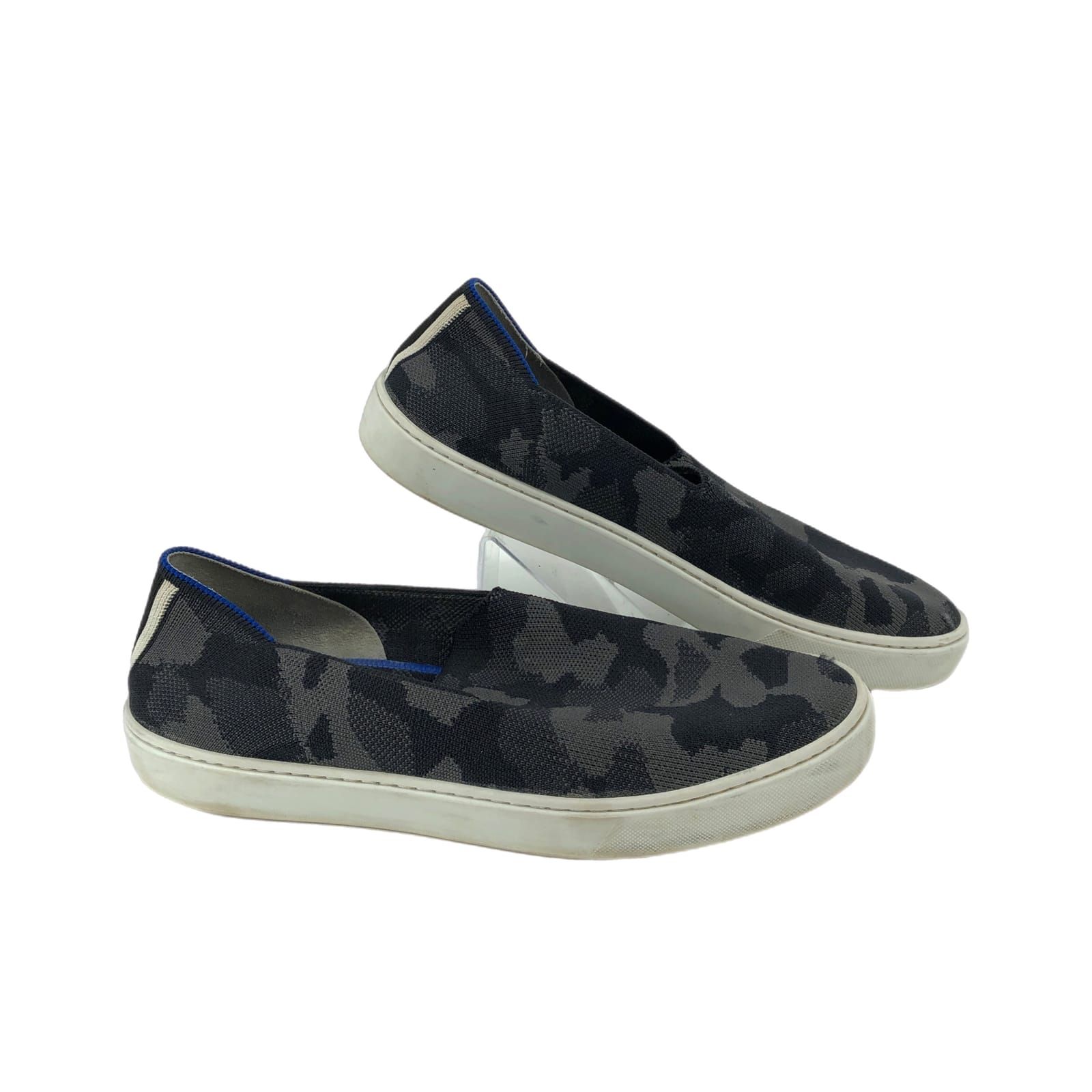 Rothy's Gray & Black Camouflage Slip-On Loafers