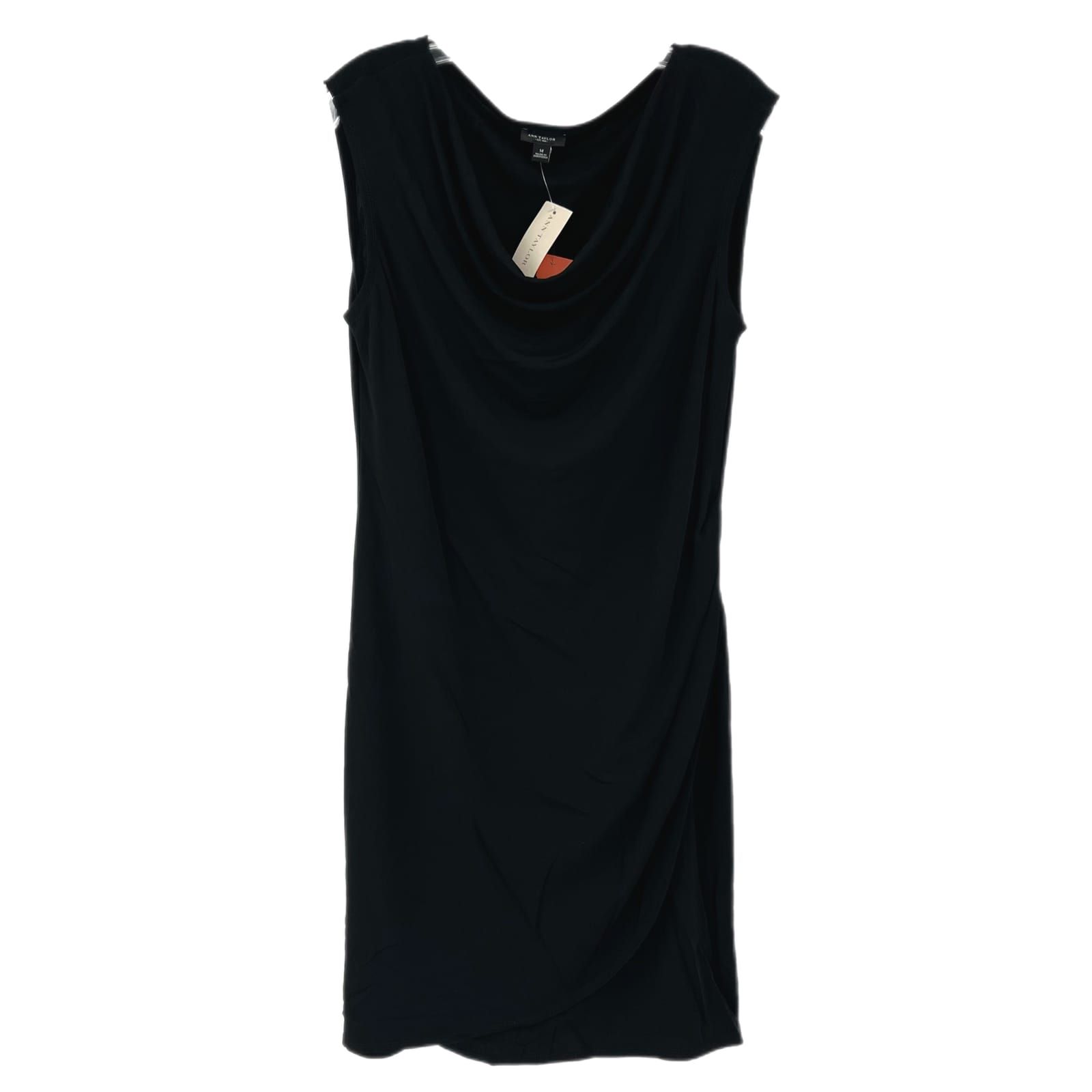 Ann Taylor Black Sleeveless Cowl Neck Mini Dress