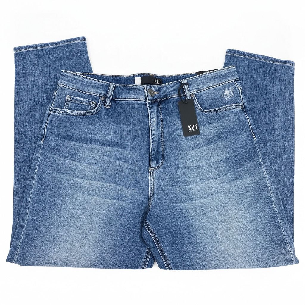Kut from the Kloth Blue Denim Straight Leg Jeans