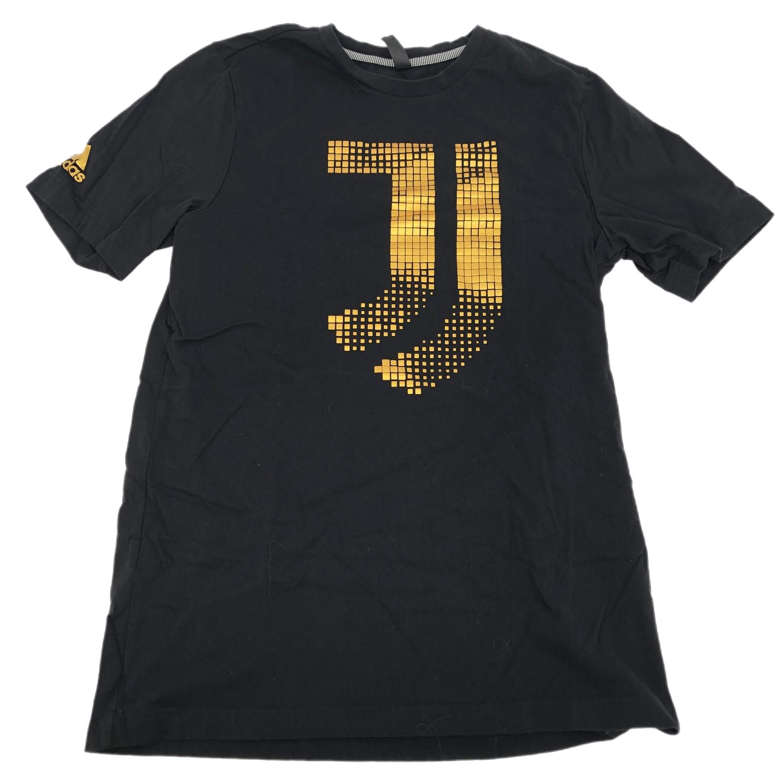 adidas Kids XL Black & Gold Short Sleeve T-Shirt - Lint on Exterior