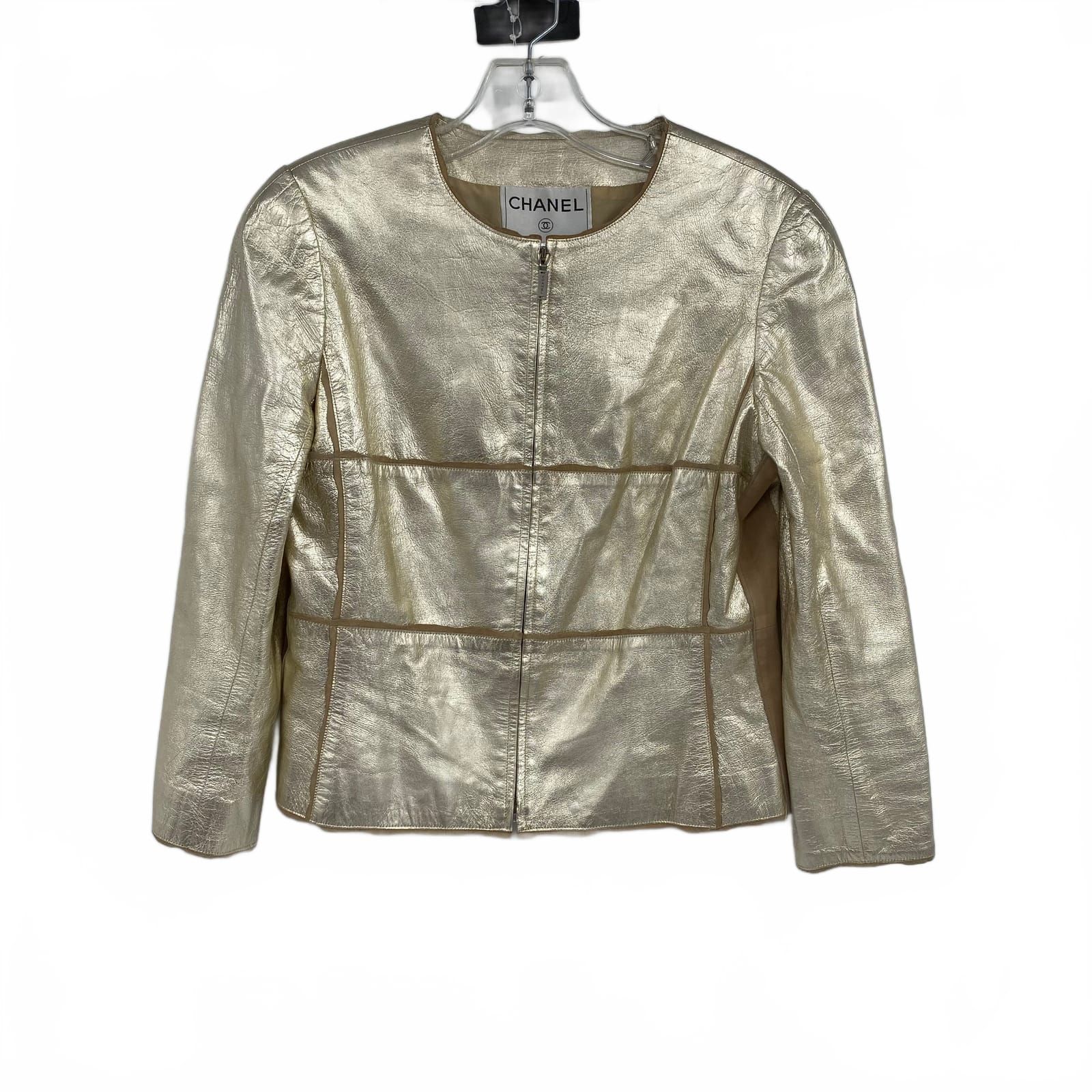 CHANEL Leather 2000’s Zip Up Jacket