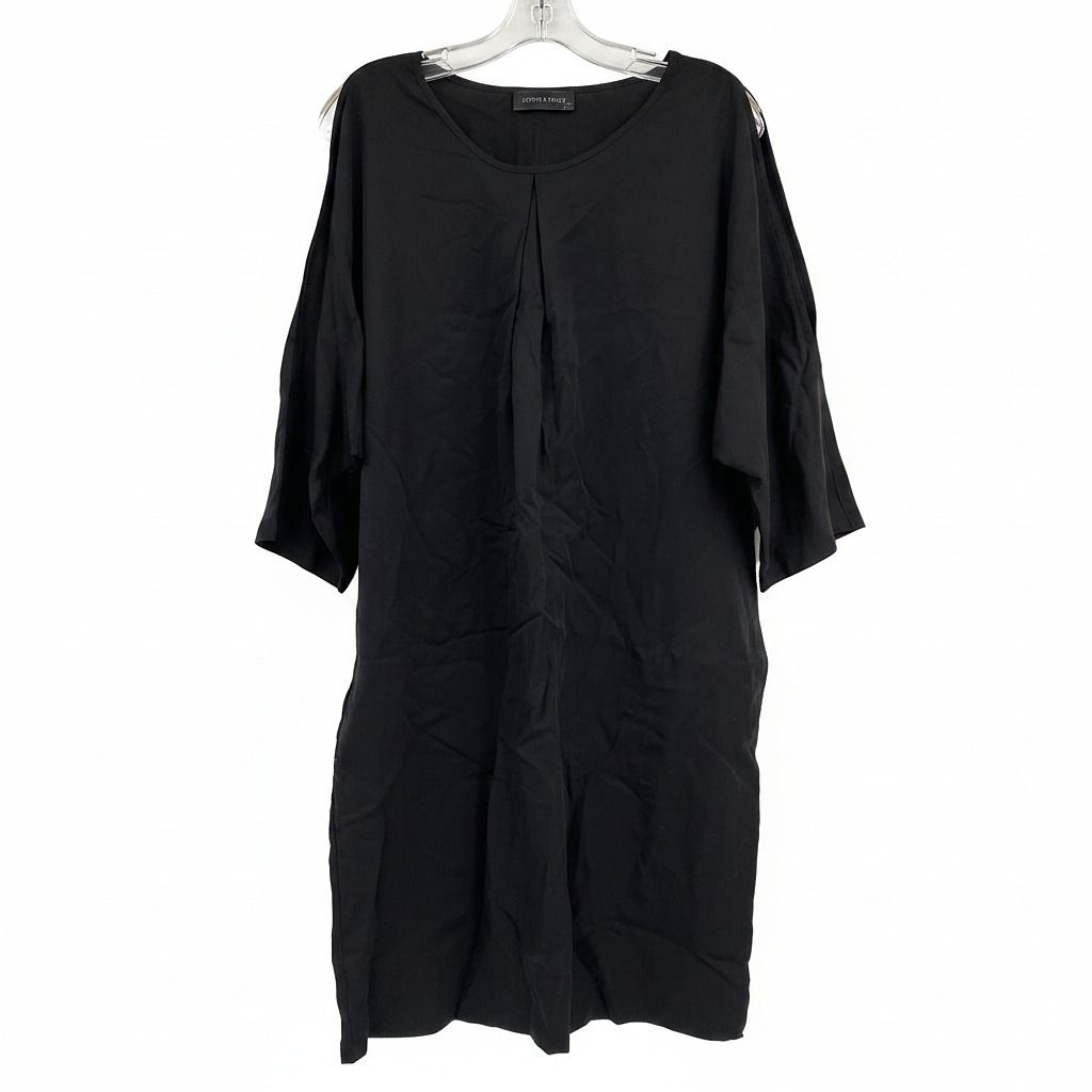 Storm & Marie Black Cold Shoulder Boat Neck Mini Dress