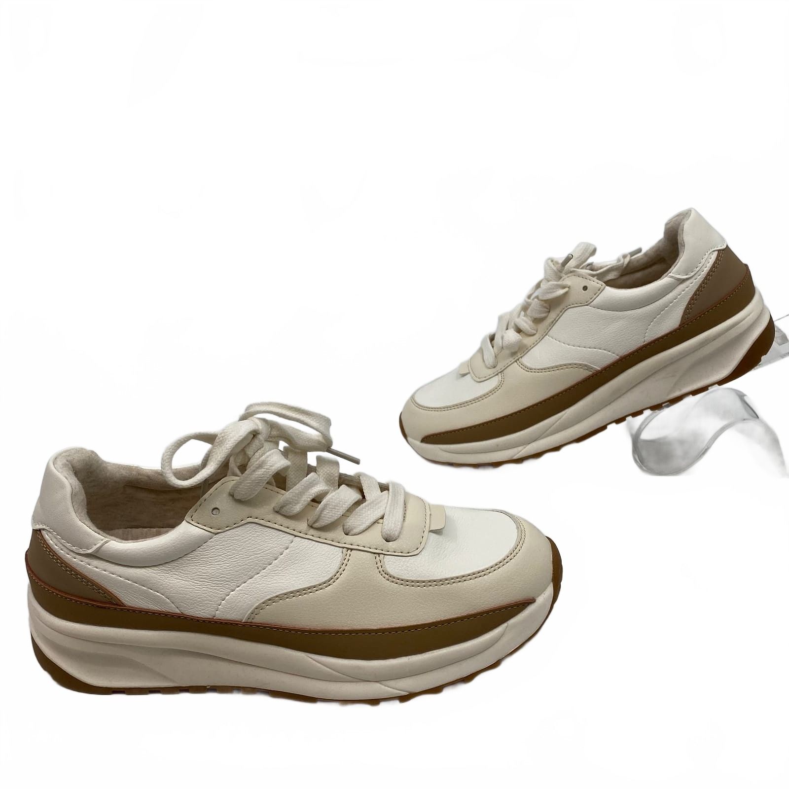 Cushionaire White Faux Leather Sneakers
