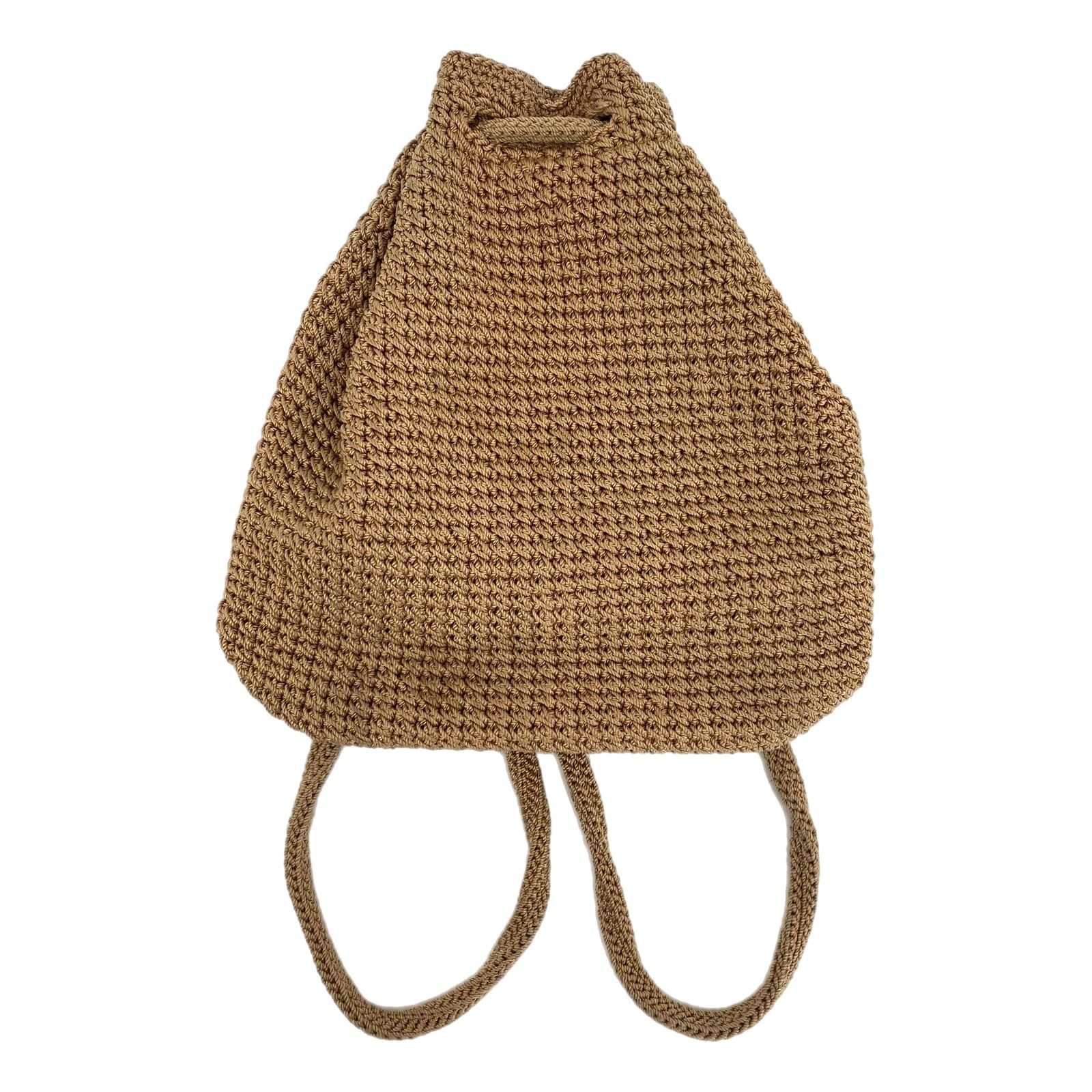 The Sak Beige Woven Drawstring Backpack