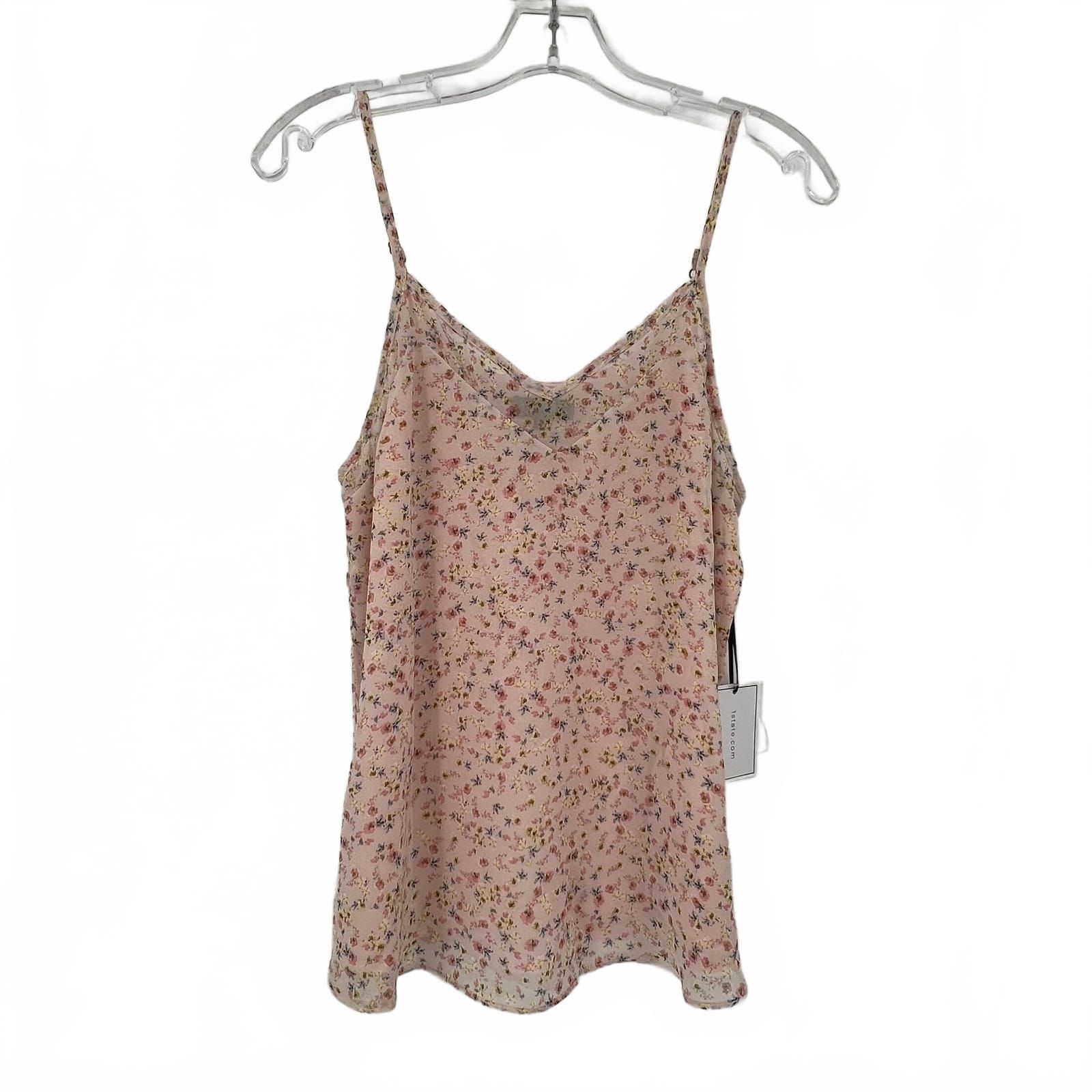 1. State Pink Floral Print Tank